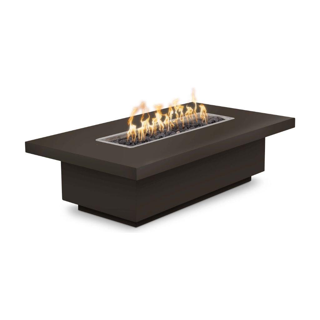 The Outdoor Plus Fremont Rectangular Powder Coated Metal Fire Pit