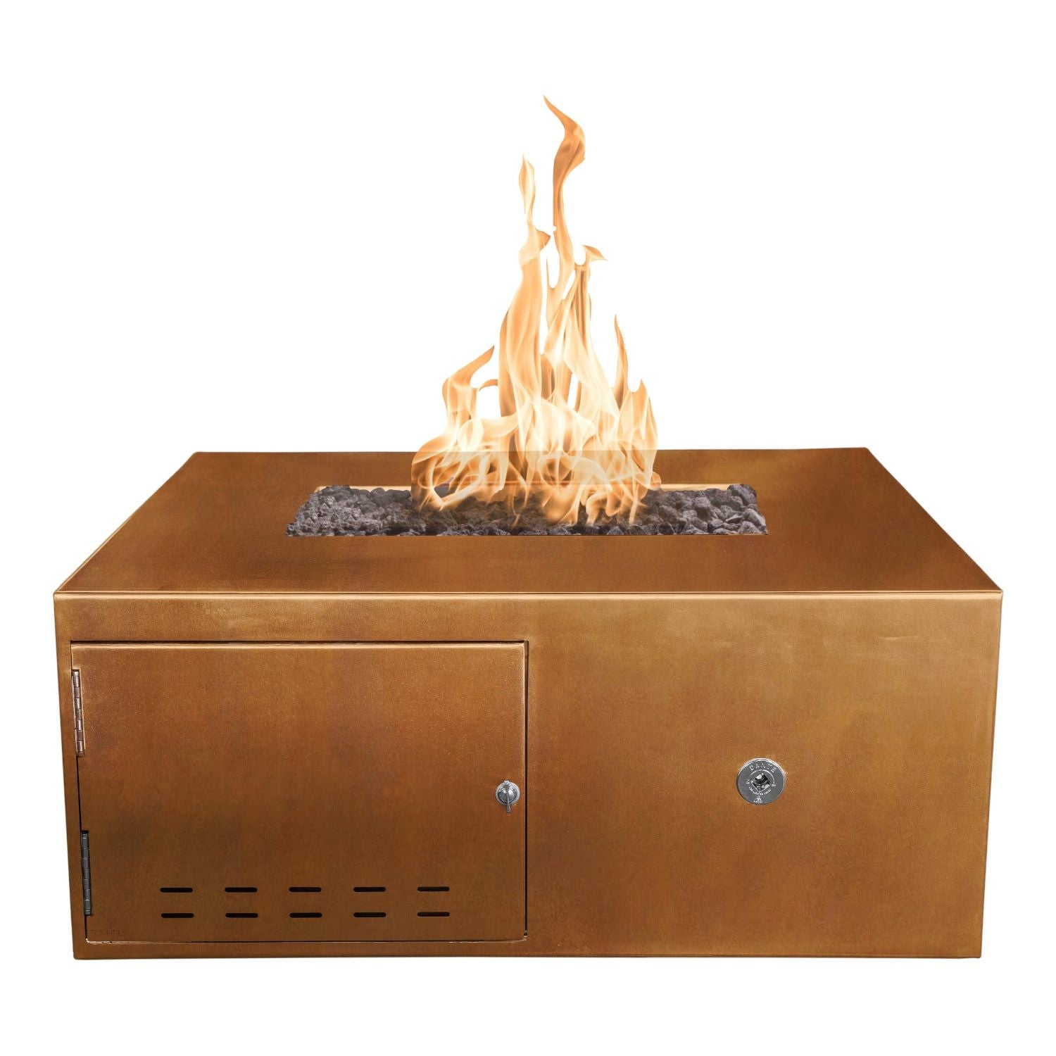 The Outdoor Plus Gallaway Square Metal Fire Pit – Low Profile