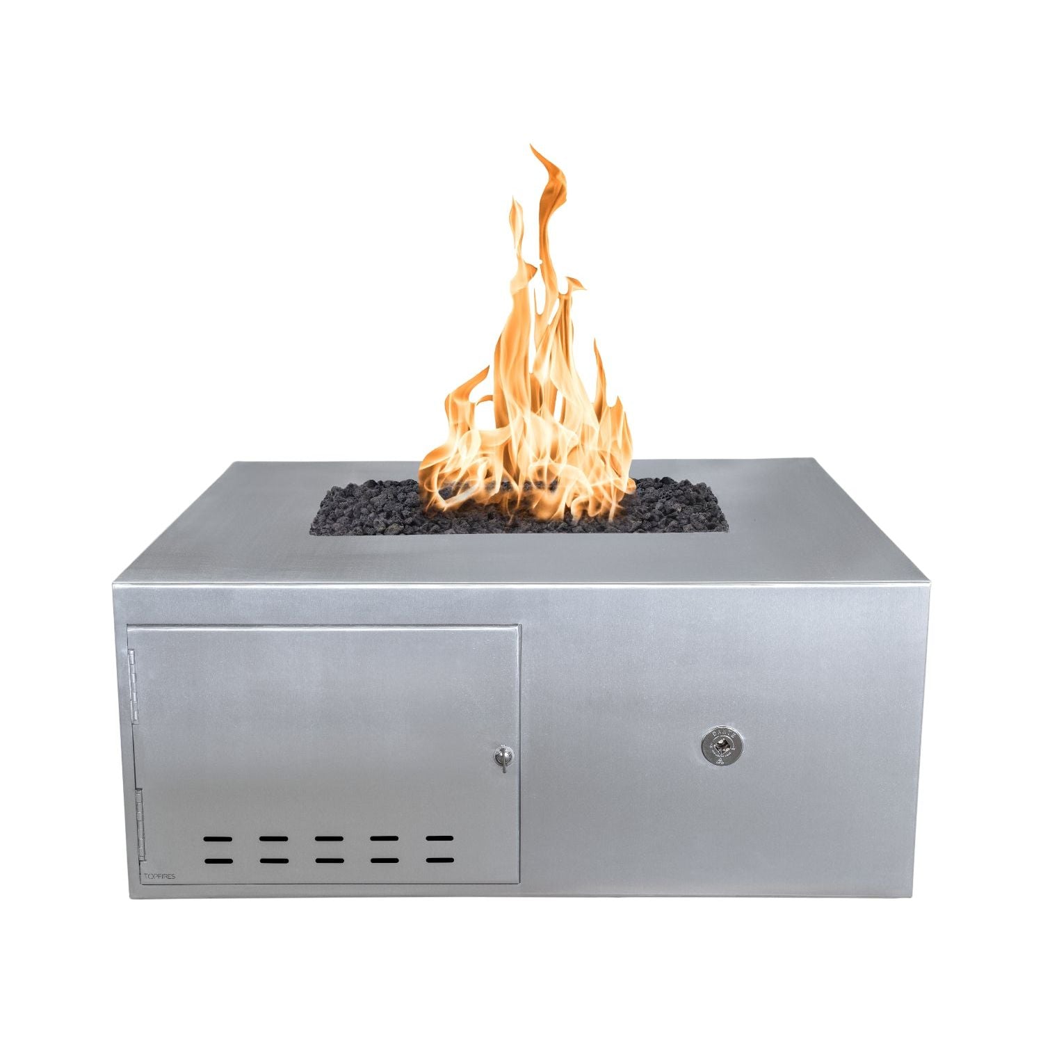 The Outdoor Plus Gallaway Square Metal Fire Pit – Low Profile
