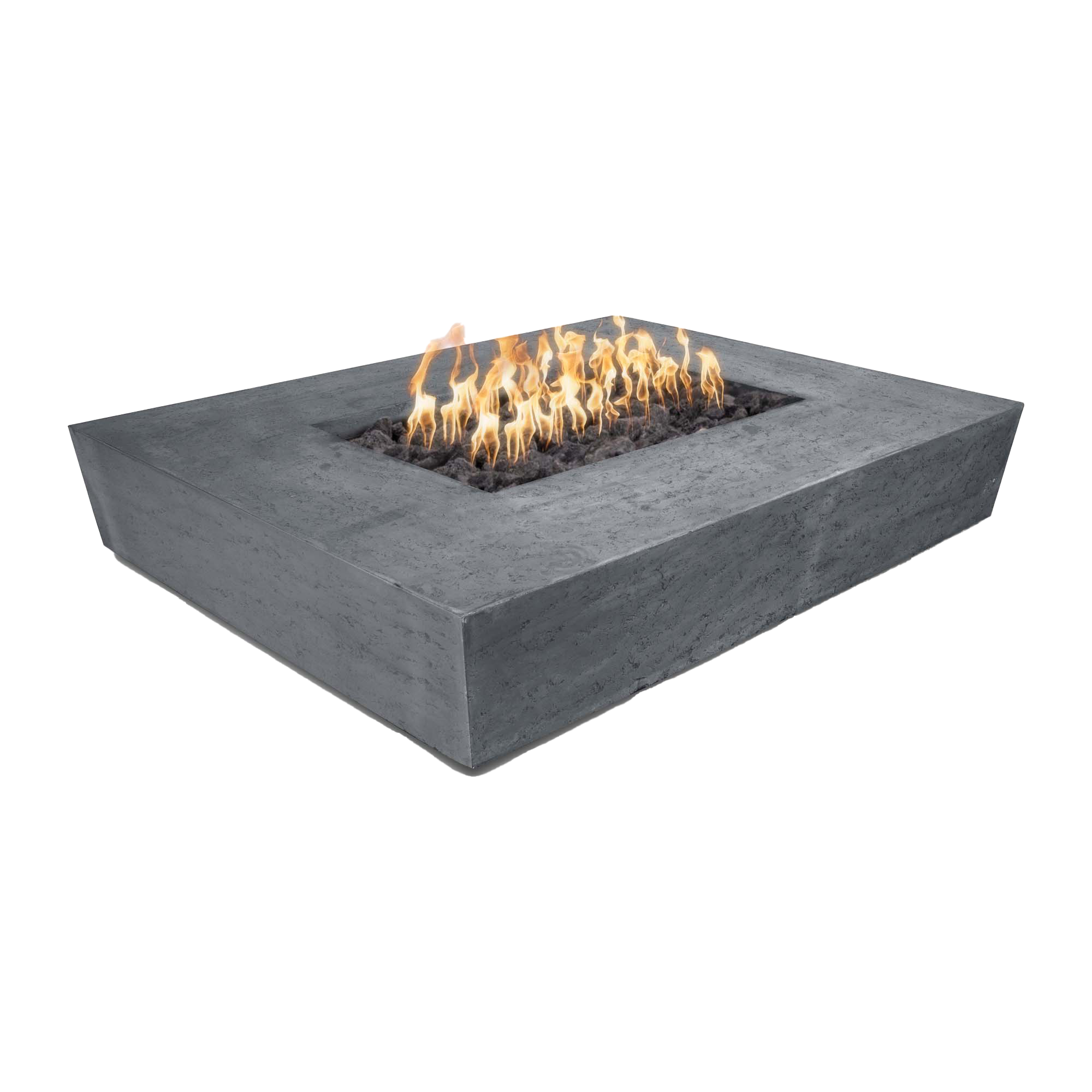 The Outdoor Plus Heikō Rectangular GFRC Concrete Fire Pit