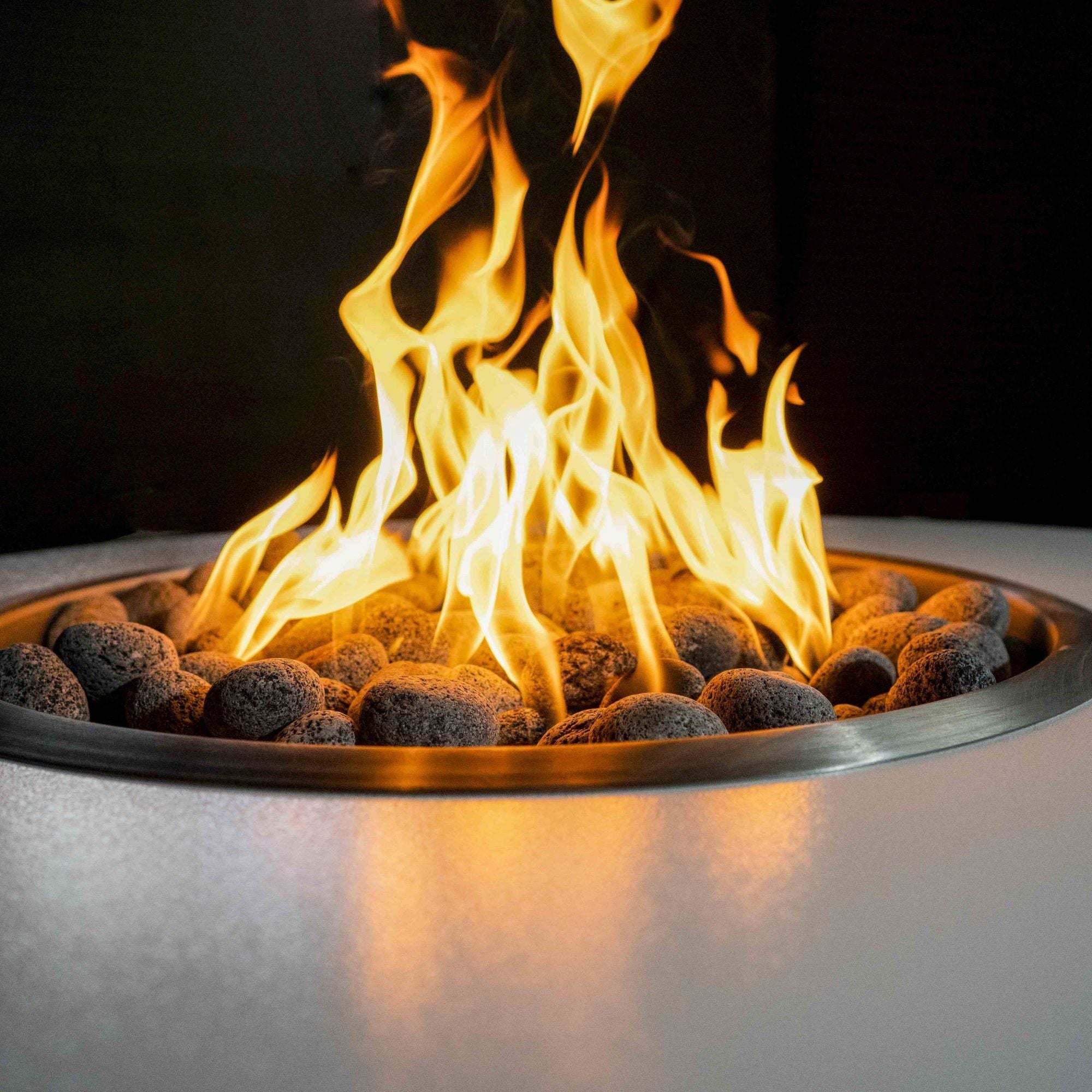 The Outdoor Plus Isla Metal Round Fire Pit - Low Profile