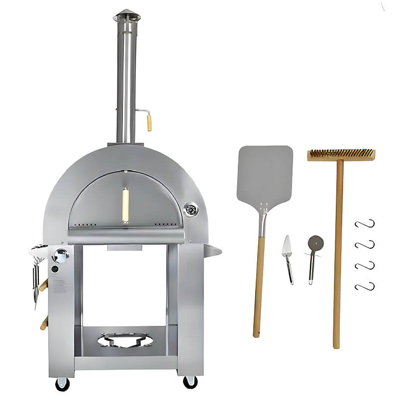 KoKoMo Grills 32" Dual Fuel Stainless Steel Pizza Oven