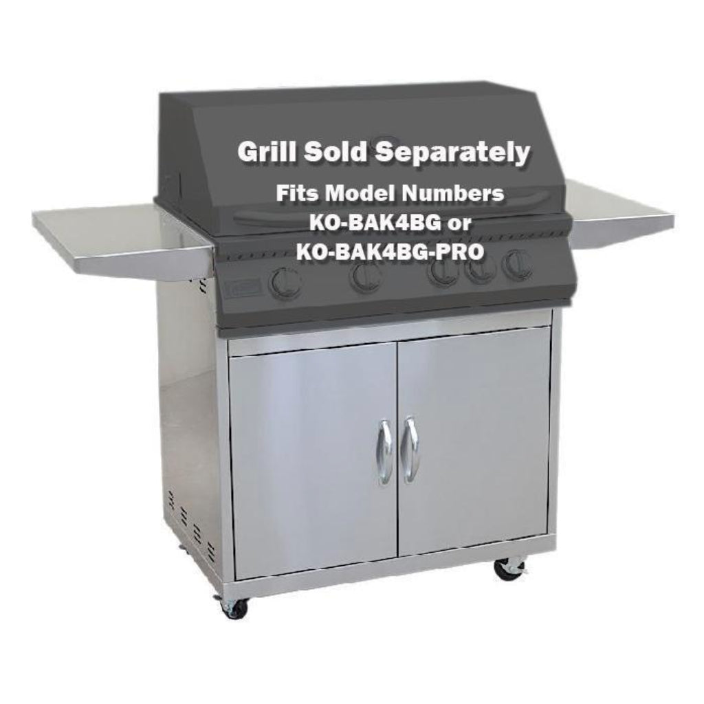 KoKoMo Grills 3 Burner Stainless Steel Grill Cart