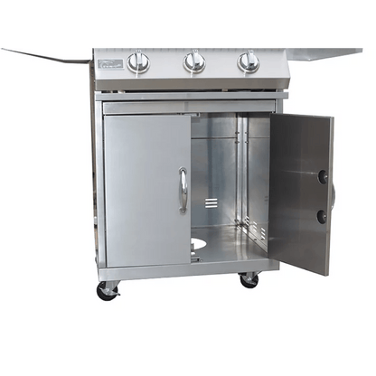 KoKoMo Grills 3 Burner Stainless Steel Grill Cart