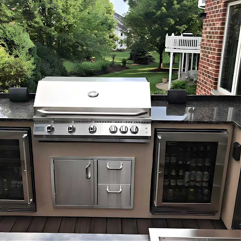 KoKoMo Grills Professional 40" 5 Burner Built in Gas Grill