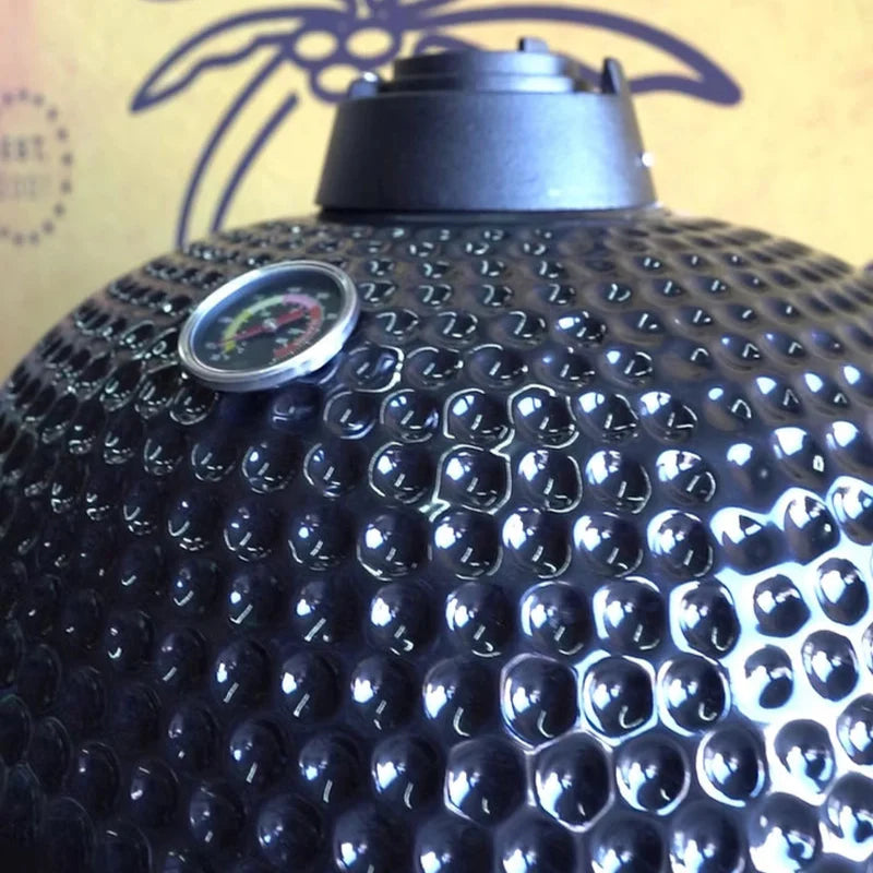 KoKoMo Grills 21" Ceramic Kamado BBQ Grill with Stand and Shelves