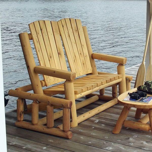 Dundalk Leisurecraft Adirondack Log Glider