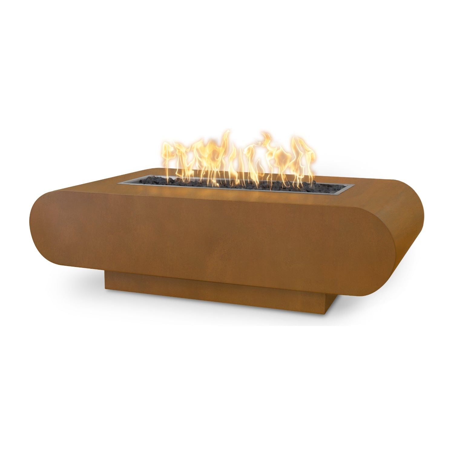 The Outdoor Plus La Jolla Rectangular Metal Fire Pit