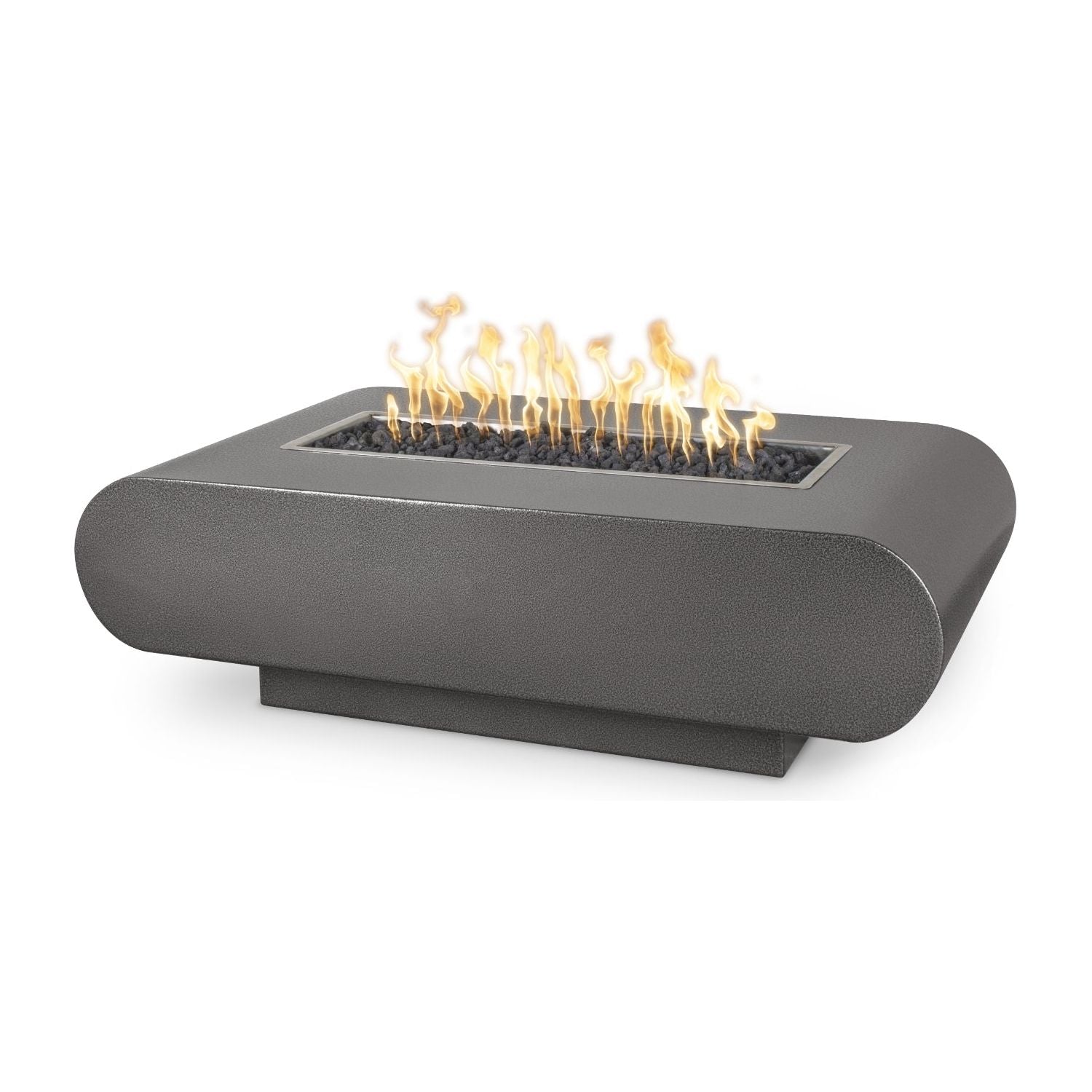 The Outdoor Plus La Jolla Rectangular Powder Coated Metal Fire Pit