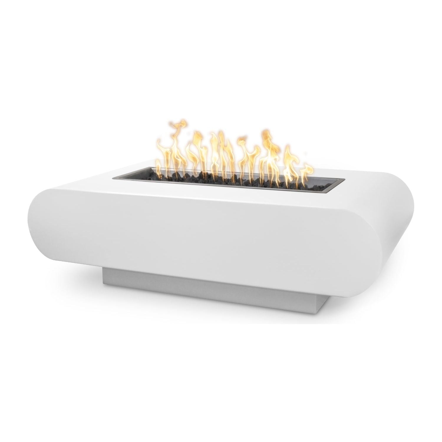 The Outdoor Plus La Jolla Rectangular Powder Coated Metal Fire Pit