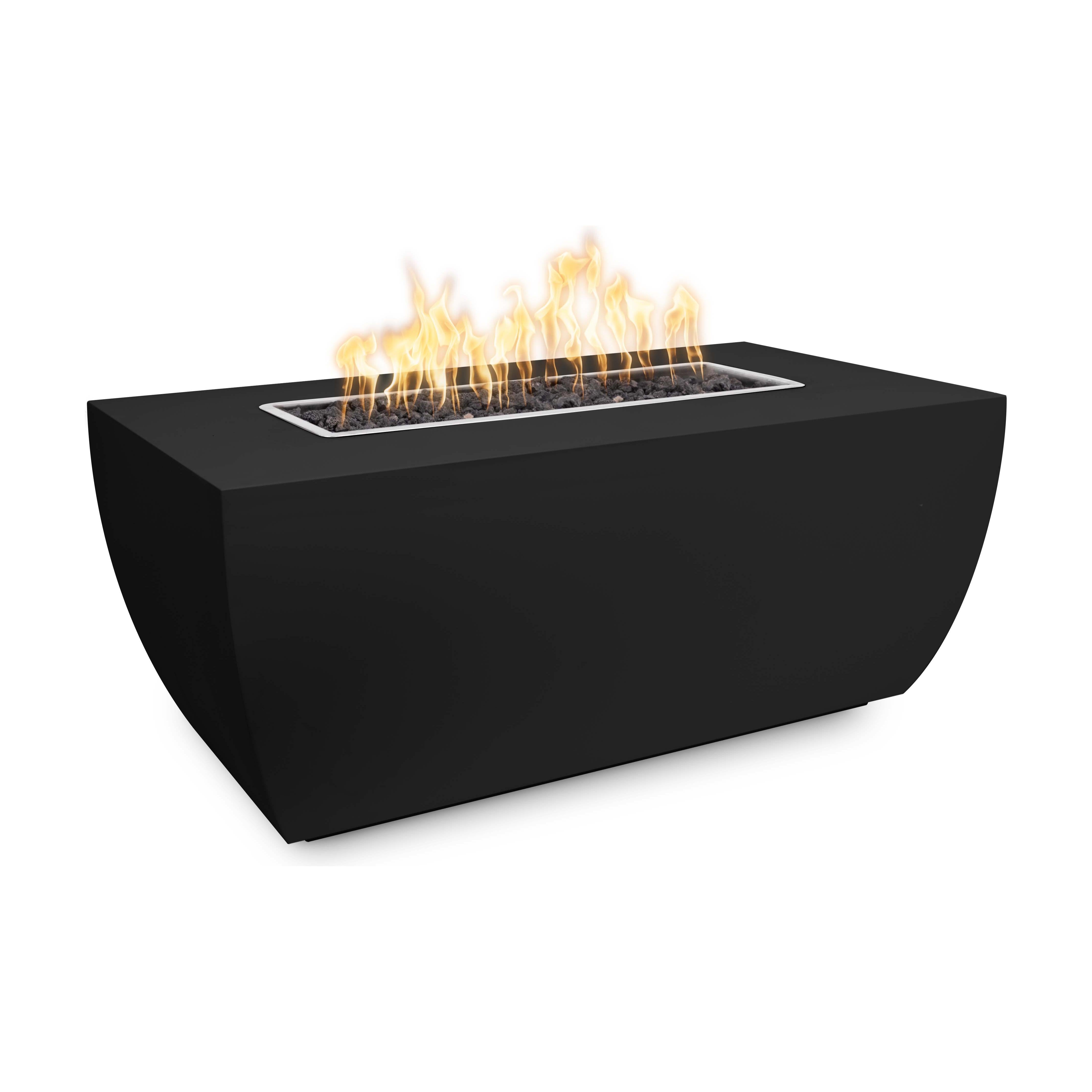 The Outdoor Plus Avalon Metal Powder Coat Linear 24" Tall Fire Pit