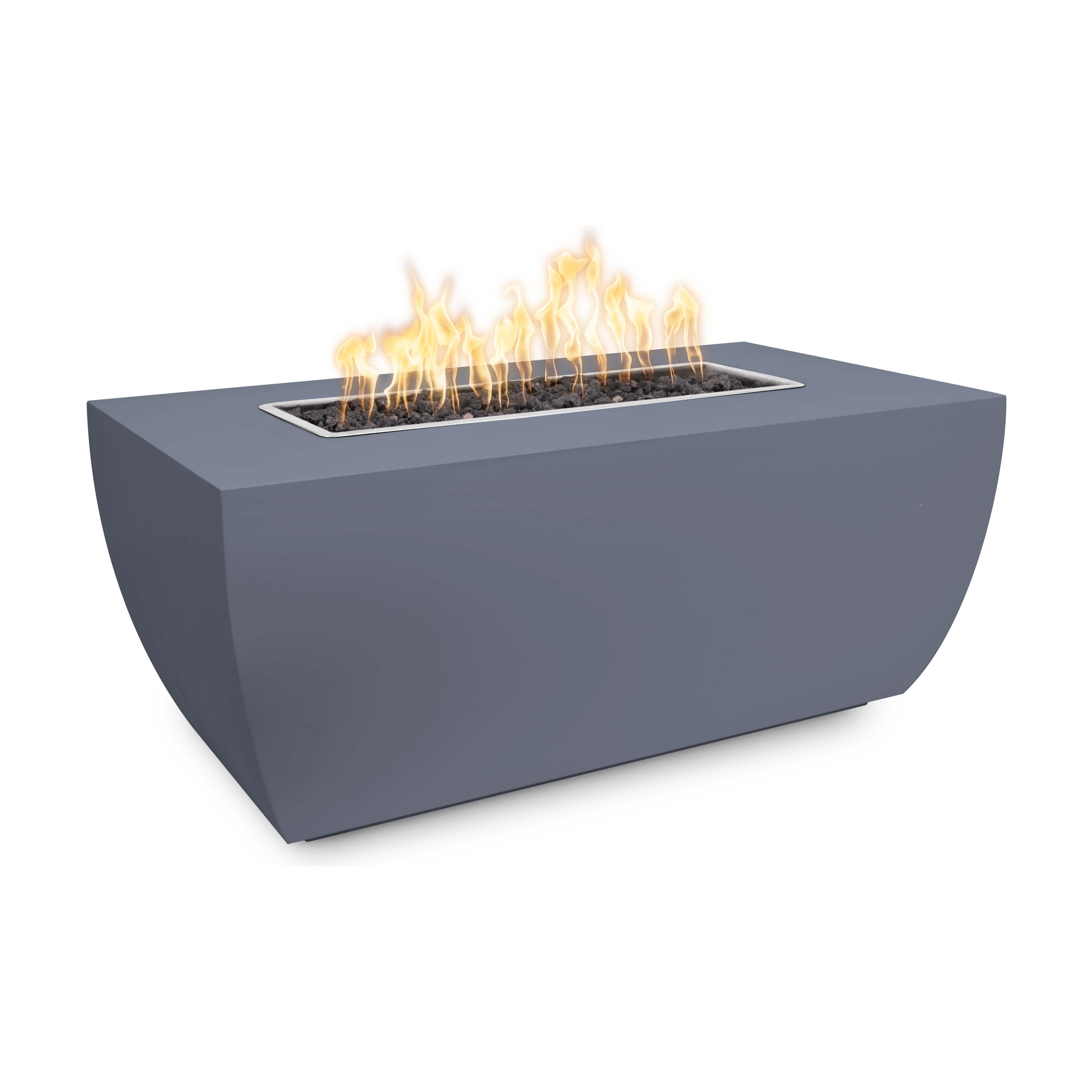 The Outdoor Plus Avalon Metal Powder Coat Linear 24" Tall Fire Pit
