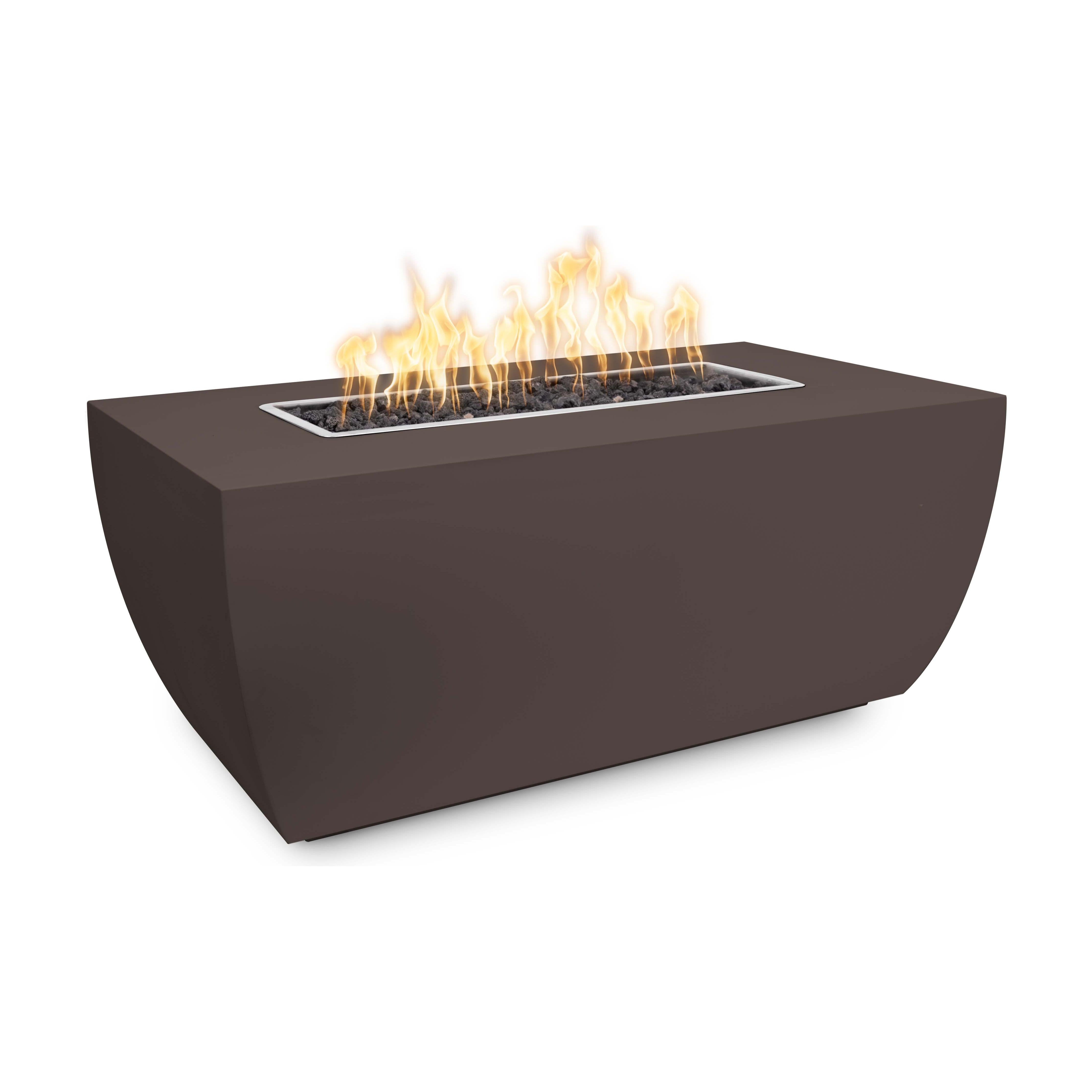 The Outdoor Plus Avalon Metal Powder Coat Linear 24" Tall Fire Pit