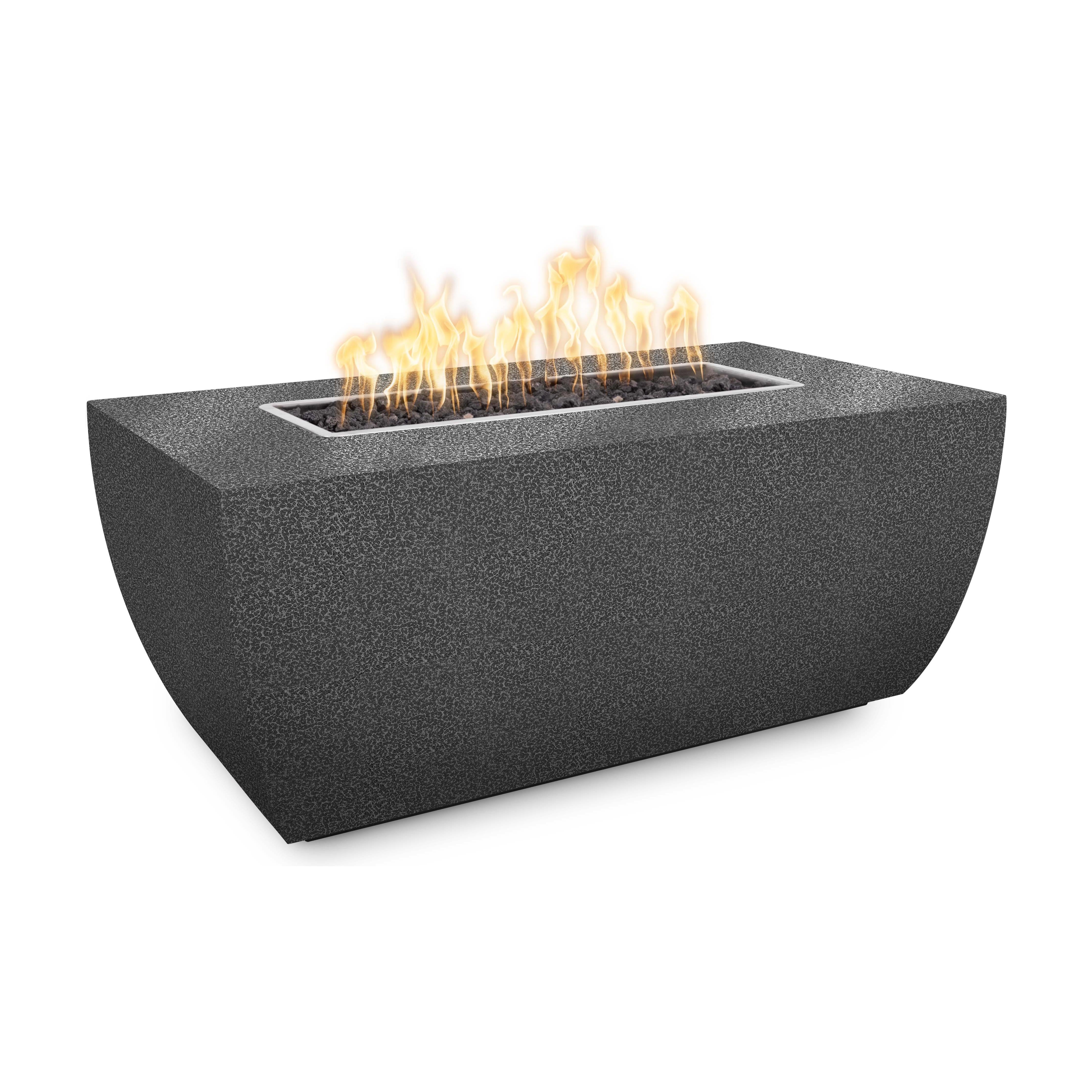 The Outdoor Plus Avalon Metal Powder Coat Linear 24" Tall Fire Pit