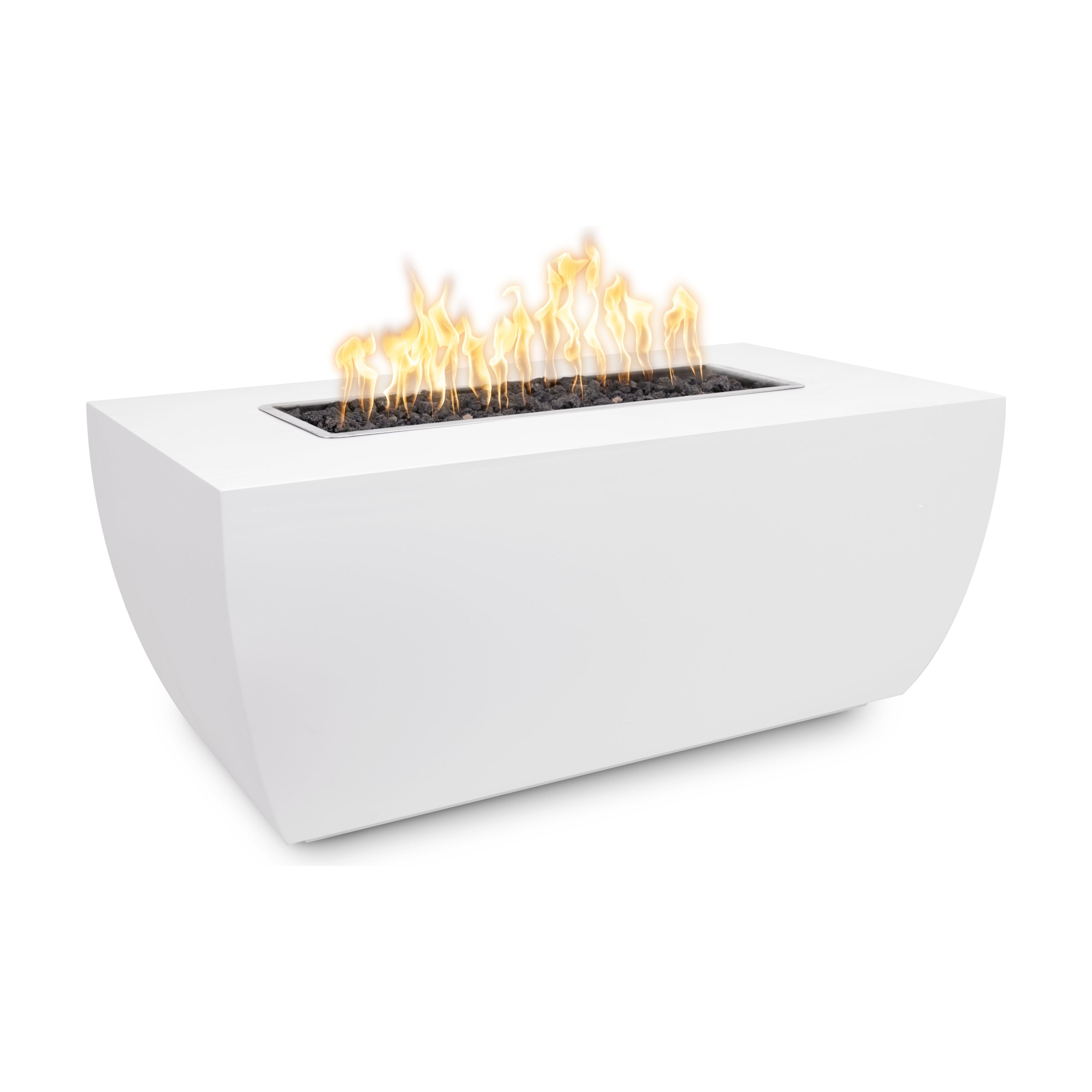 The Outdoor Plus Avalon Metal Powder Coat Linear 24" Tall Fire Pit