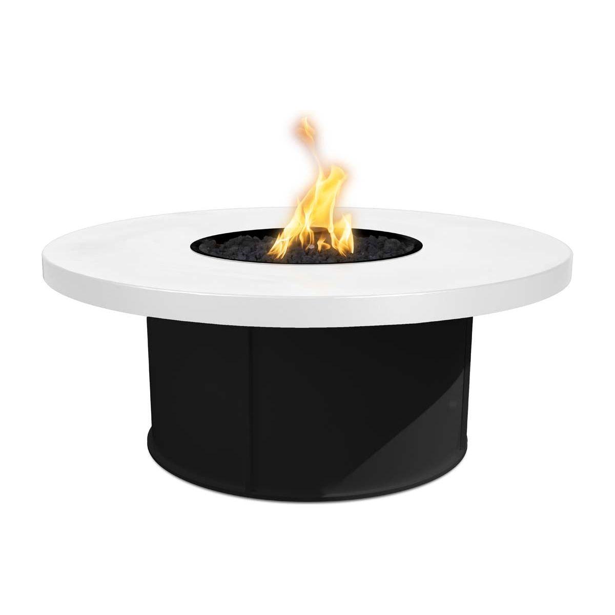 The Outdoor Plus Mabel Black & White Metal Powder Coat Fire Table