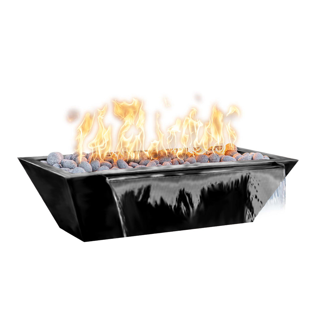 The Outdoor Plus Maya Linear Powder Coated Metal Fire & Water Bowl