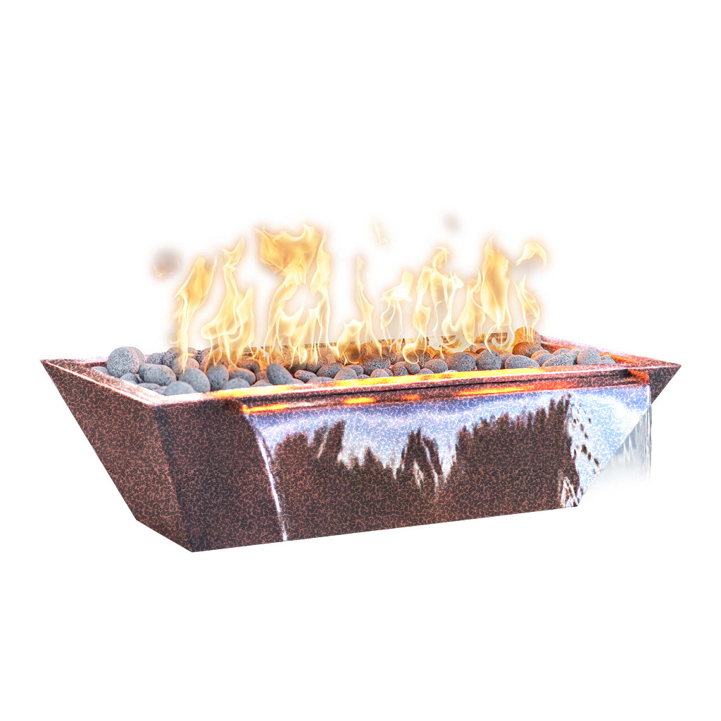 The Outdoor Plus Maya Linear Powder Coated Metal Fire & Water Bowl