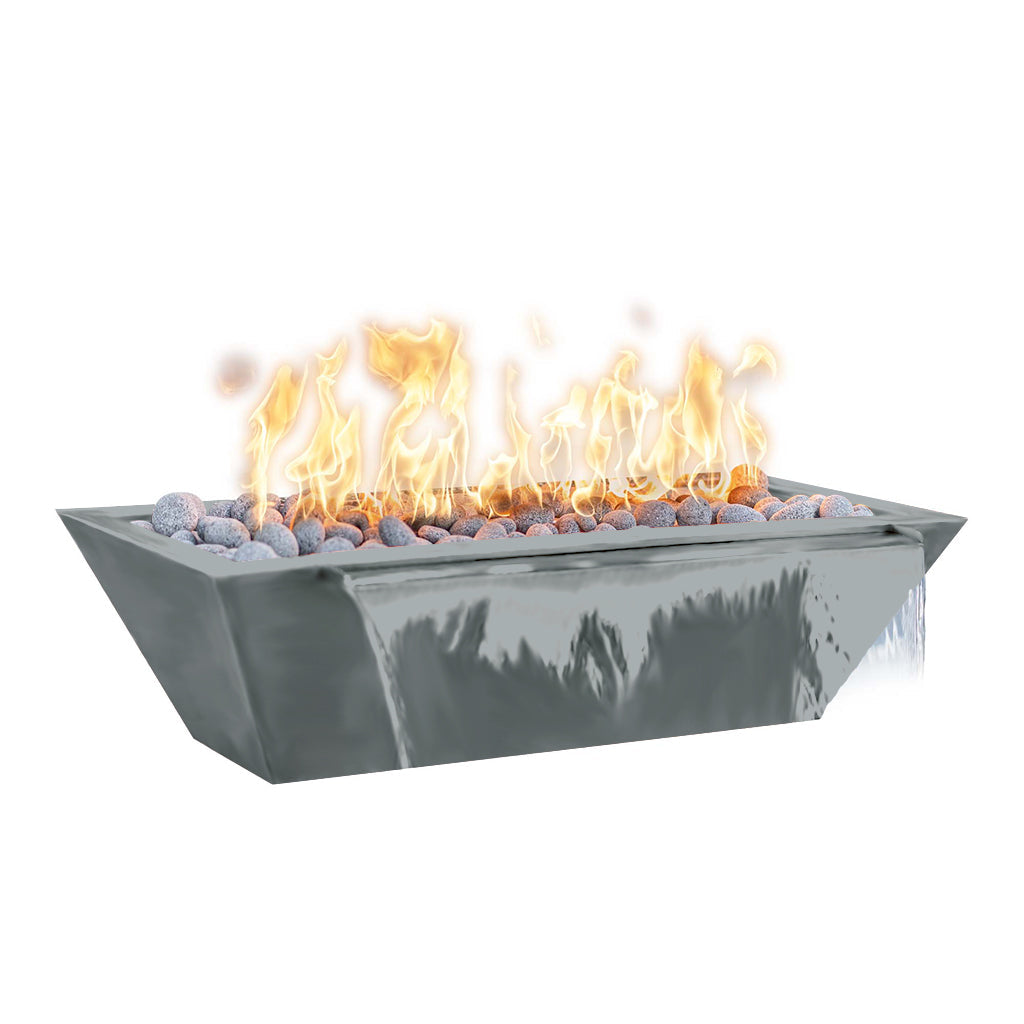 The Outdoor Plus Maya Linear Powder Coated Metal Fire & Water Bowl