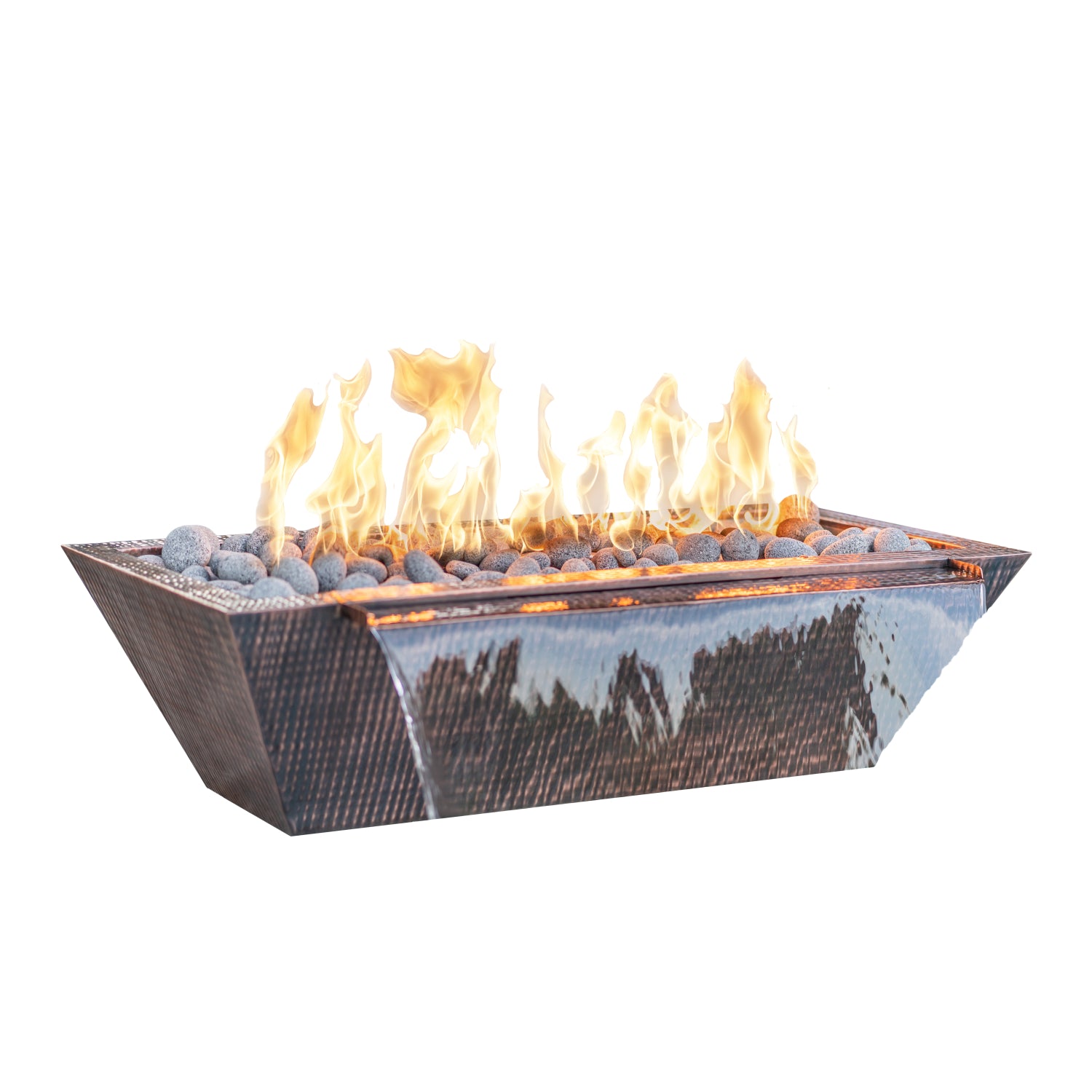 The Outdoor Plus Maya Linear Metal Fire & Water Bowl