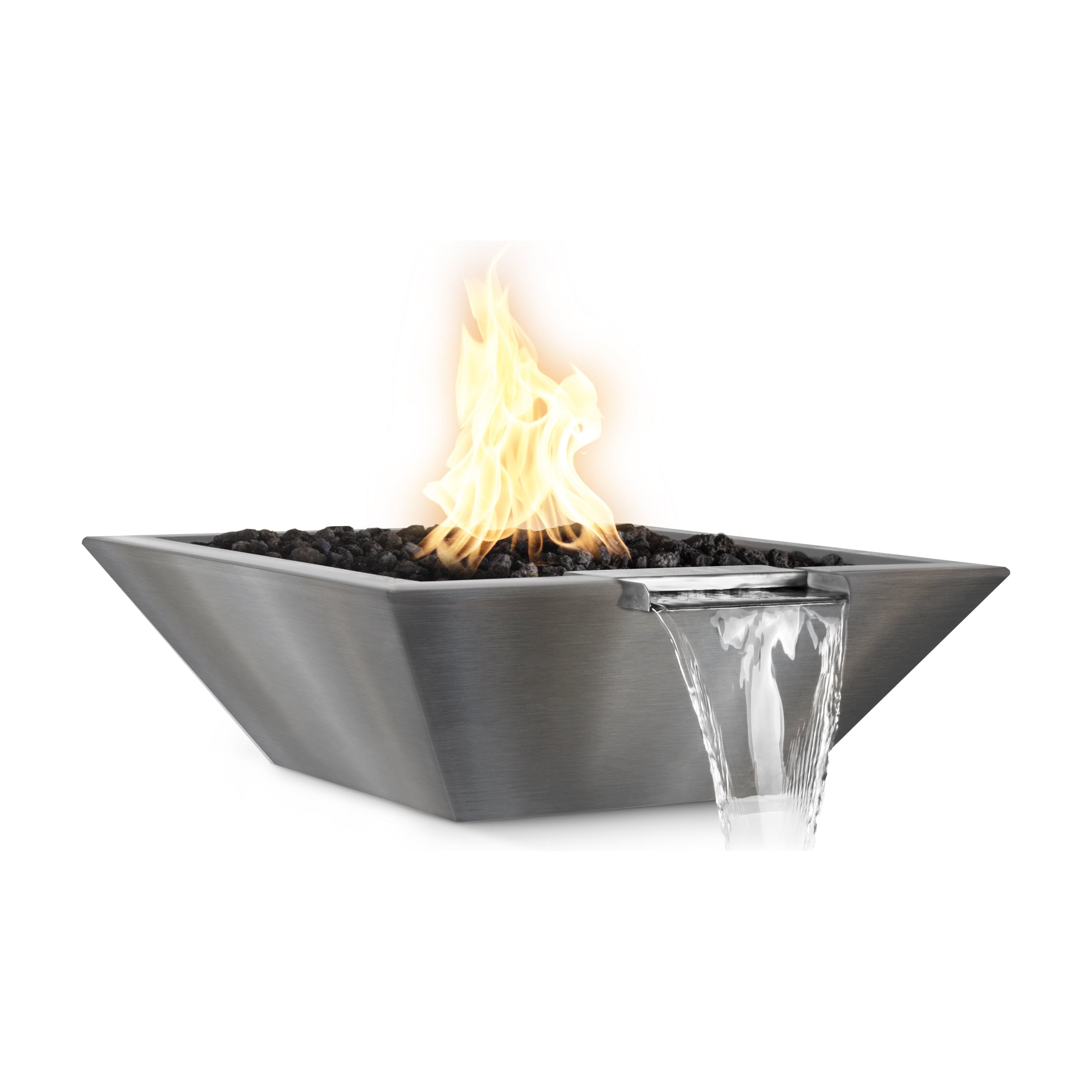 The Outdoor Plus Maya Stainless Steel Fire & Water Bowl