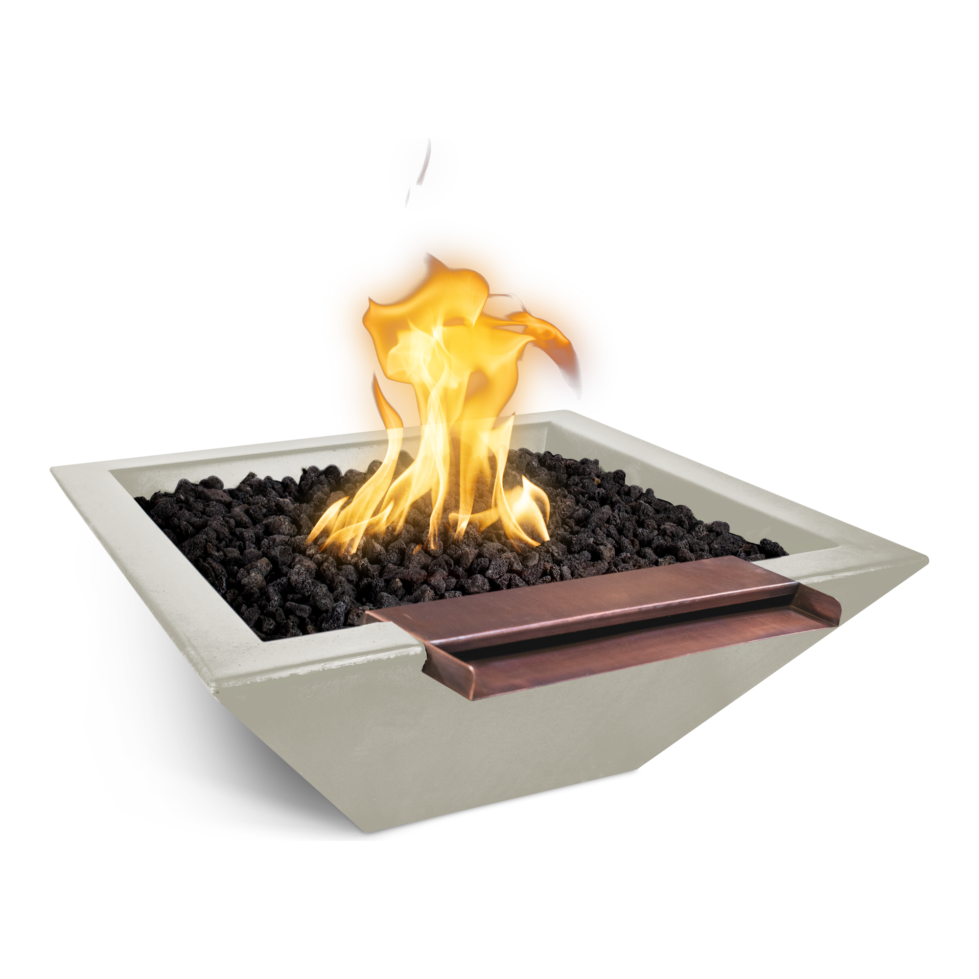 The Outdoor Plus Maya GFRC Concrete Fire & Water Bowl - Wide Spill