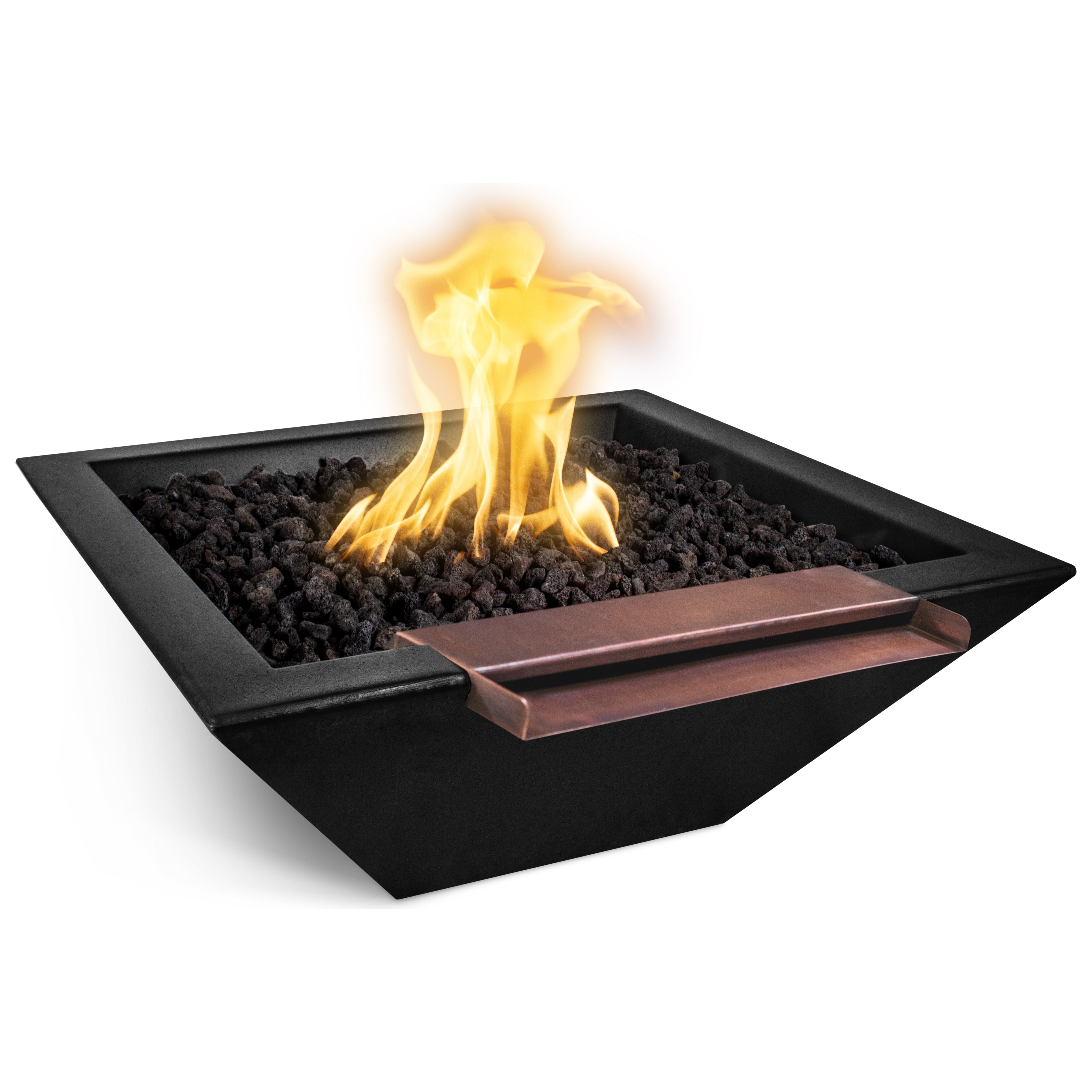 The Outdoor Plus Maya GFRC Concrete Fire & Water Bowl - Wide Spill
