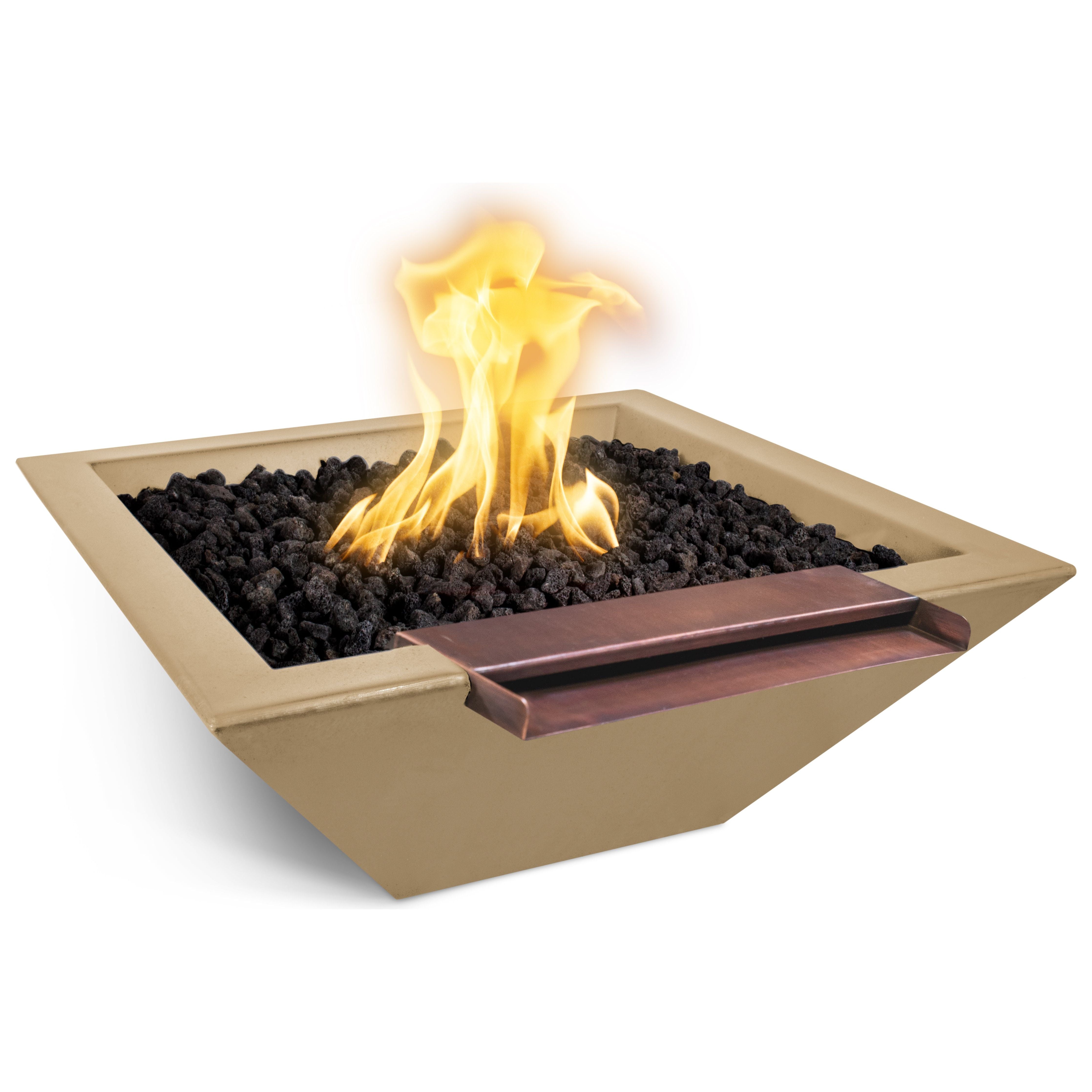 The Outdoor Plus Maya GFRC Concrete Fire & Water Bowl - Wide Spill