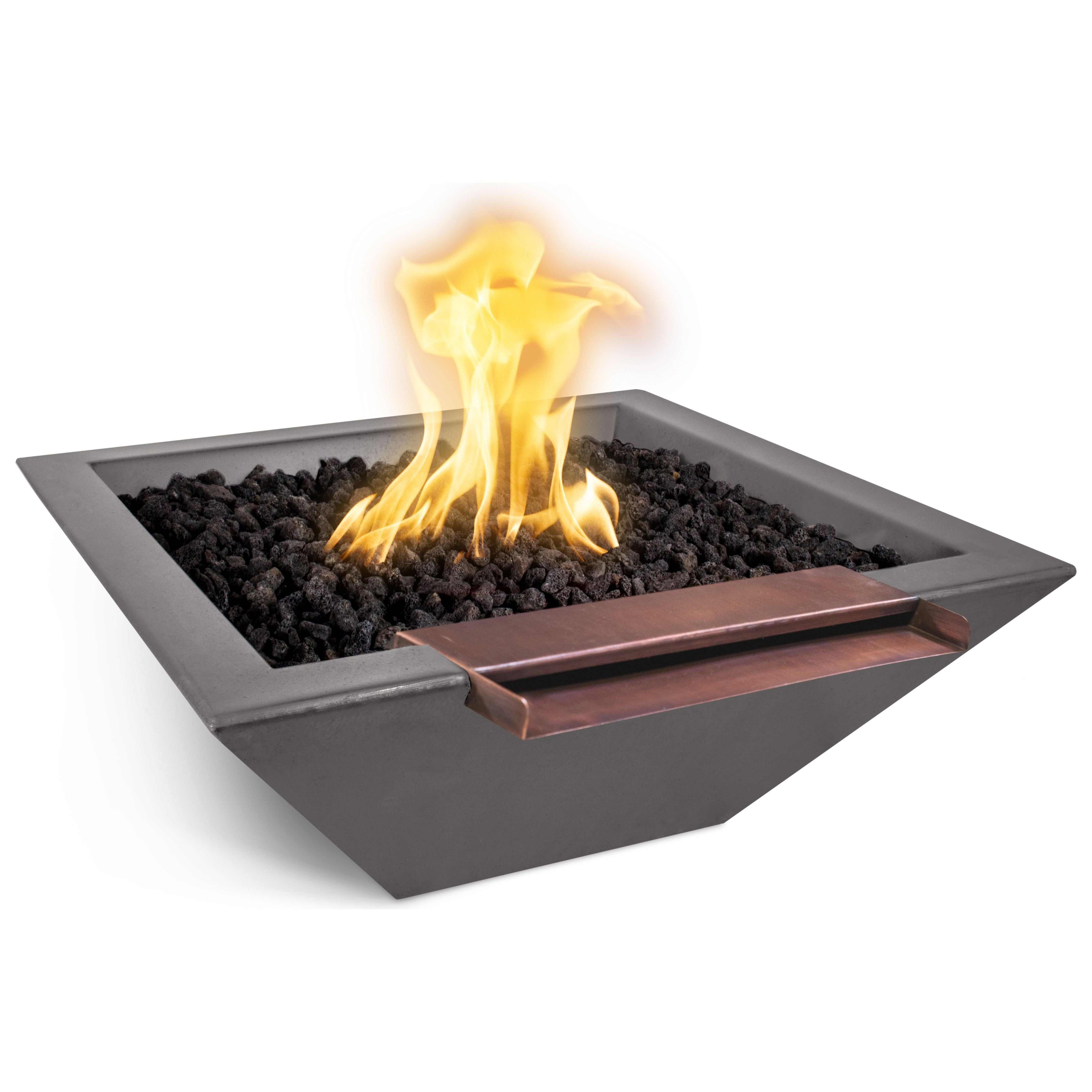 The Outdoor Plus Maya GFRC Concrete Fire & Water Bowl - Wide Spill