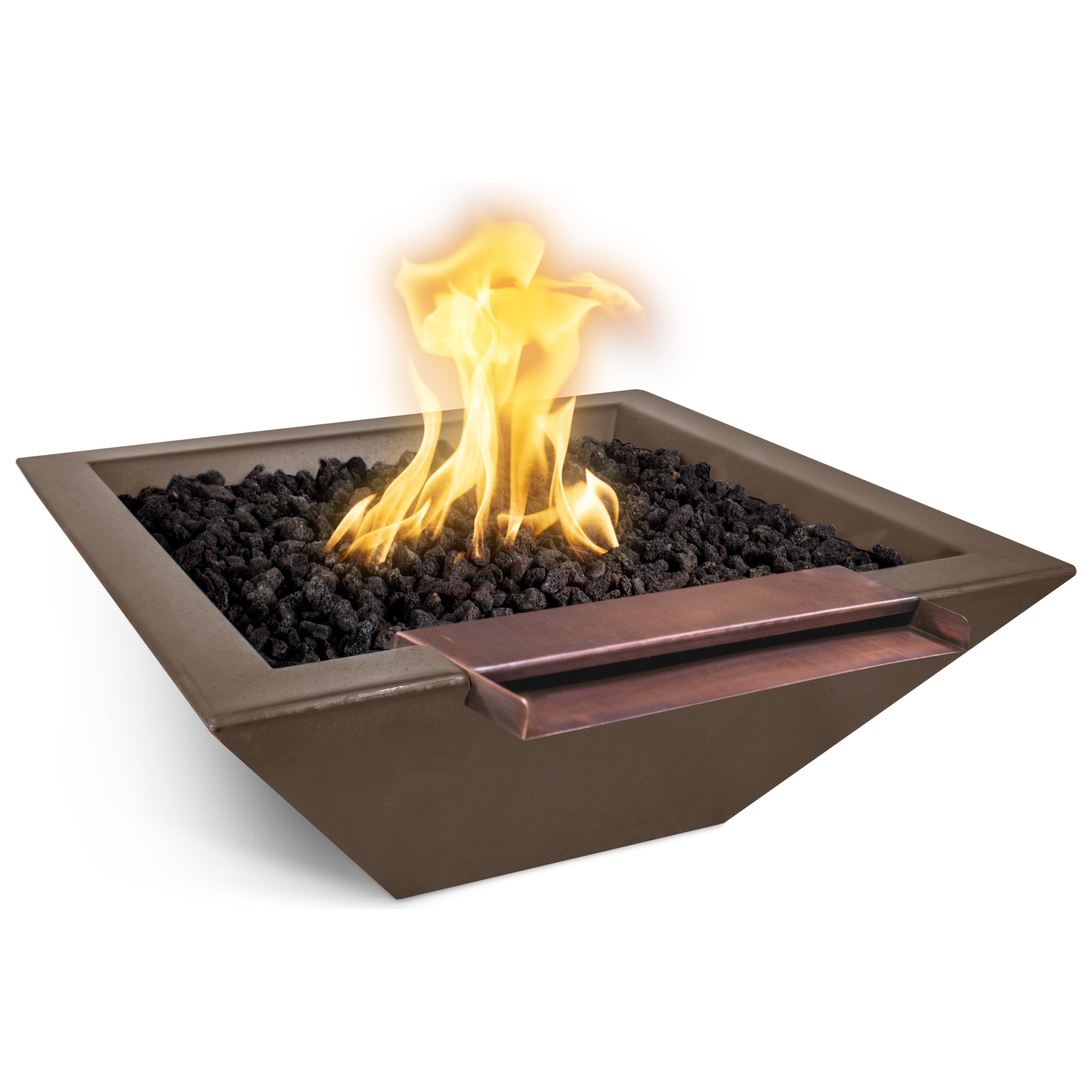 The Outdoor Plus Maya GFRC Concrete Fire & Water Bowl - Wide Spill