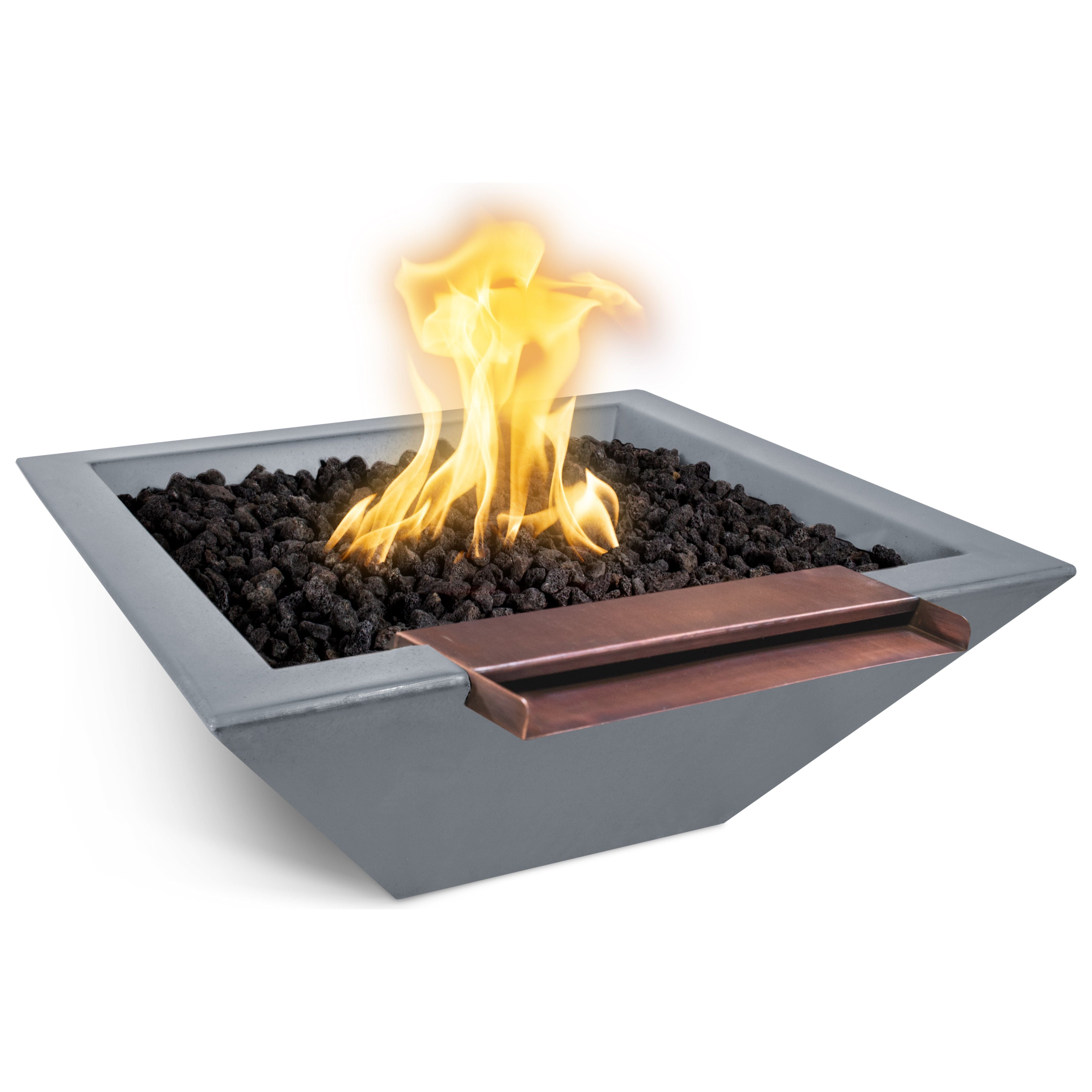 The Outdoor Plus Maya GFRC Concrete Fire & Water Bowl - Wide Spill
