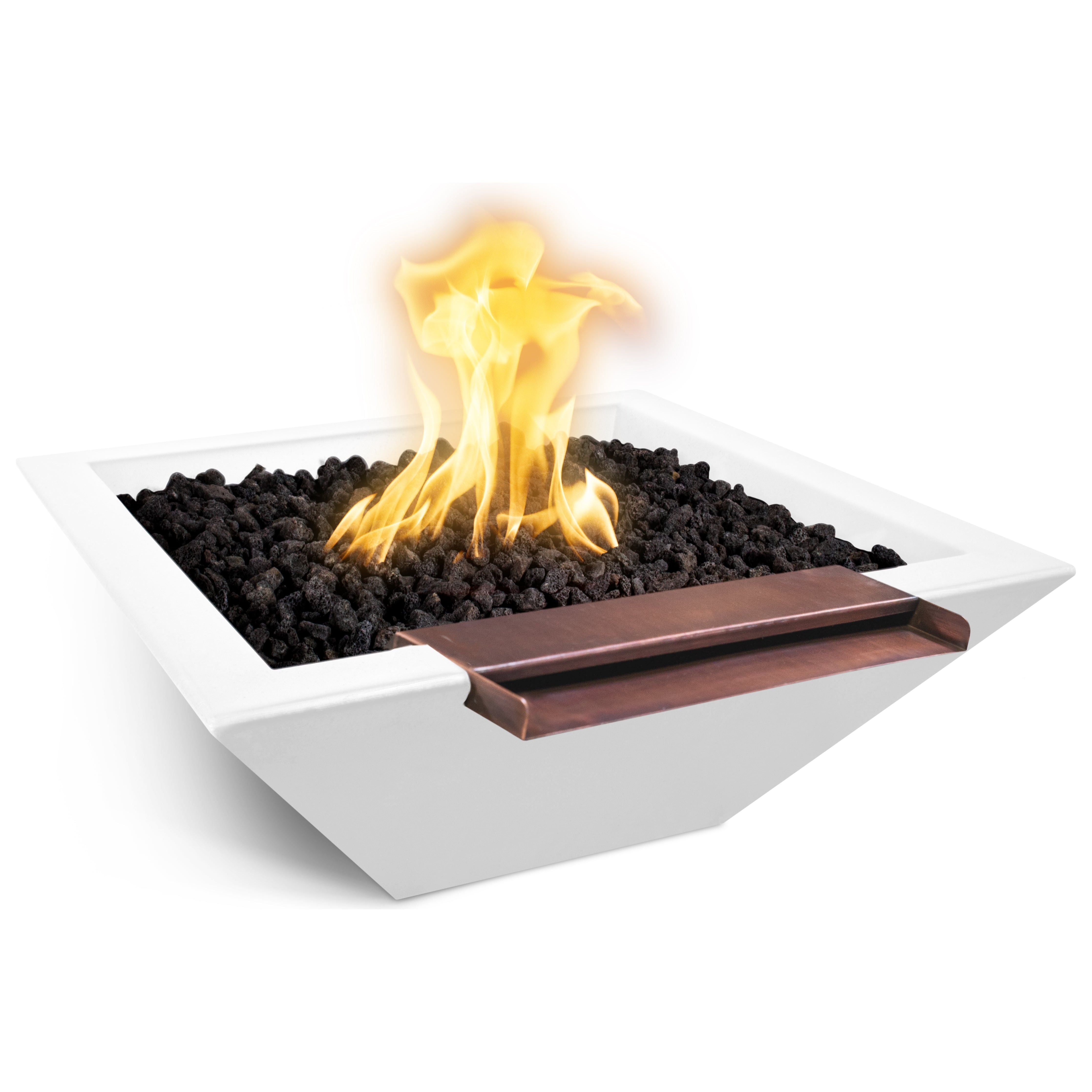 The Outdoor Plus Maya GFRC Concrete Fire & Water Bowl - Wide Spill