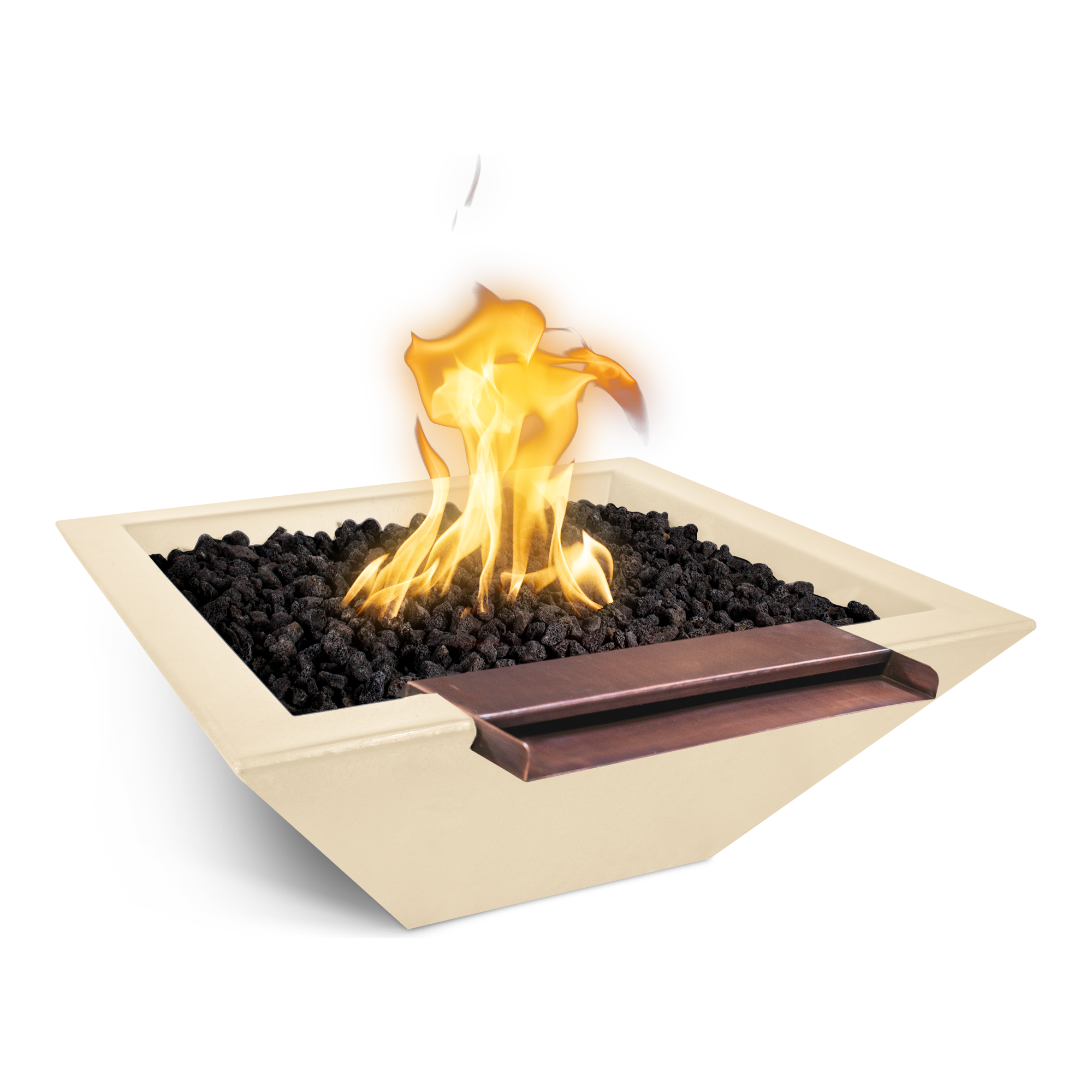 The Outdoor Plus Maya GFRC Concrete Fire & Water Bowl - Wide Spill