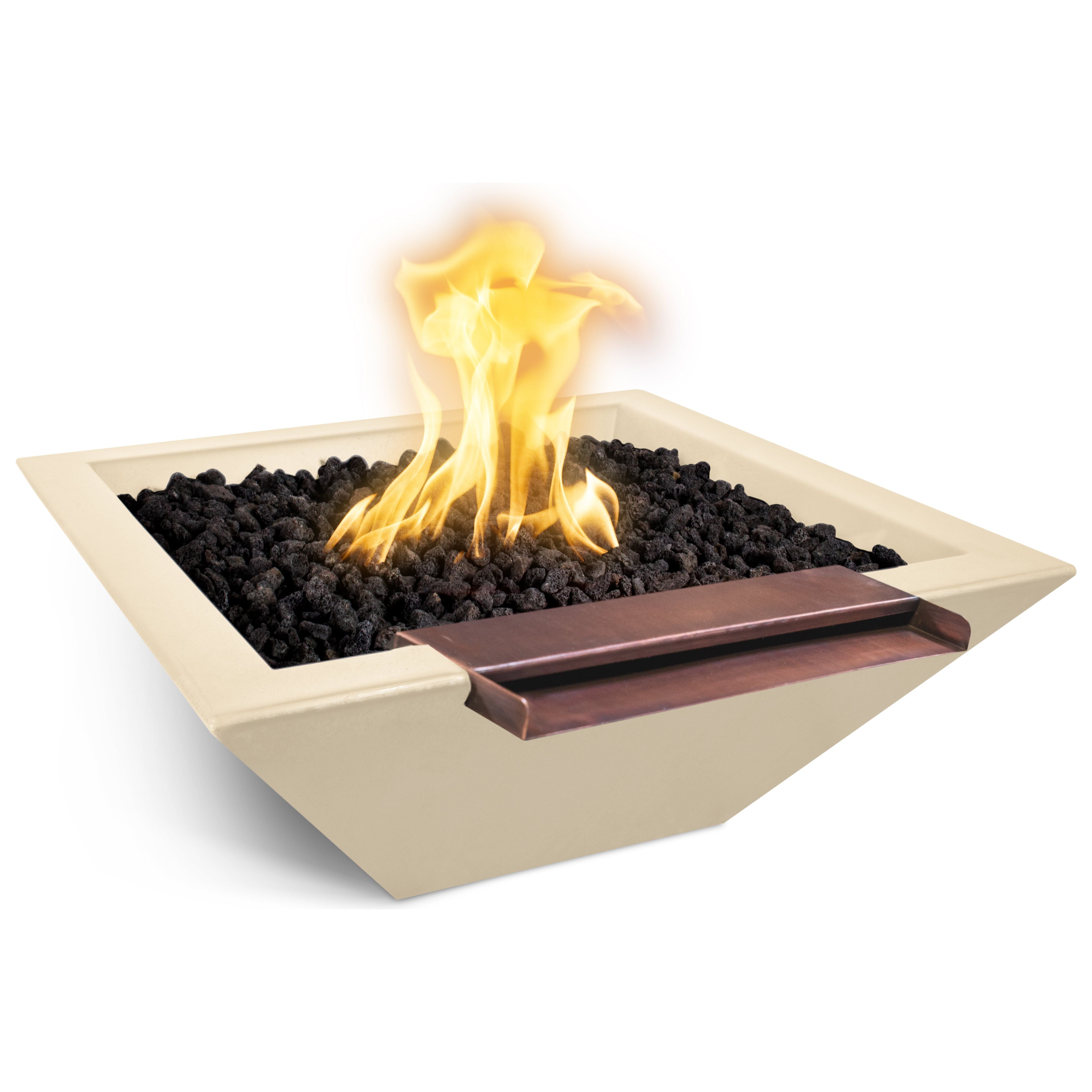 The Outdoor Plus Maya GFRC Concrete Fire & Water Bowl - Wide Spill