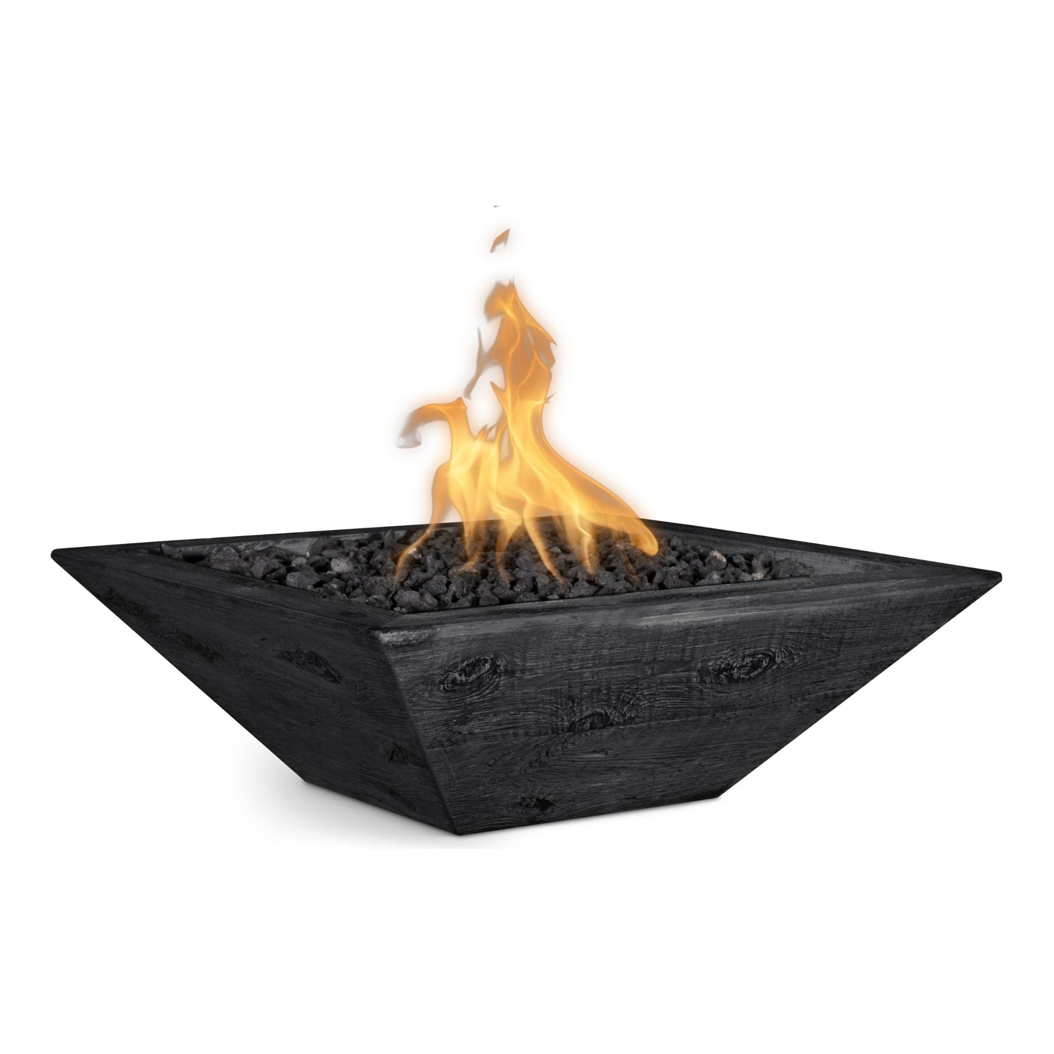The Outdoor Plus Maya Wood Grain Concrete Fire Bowl