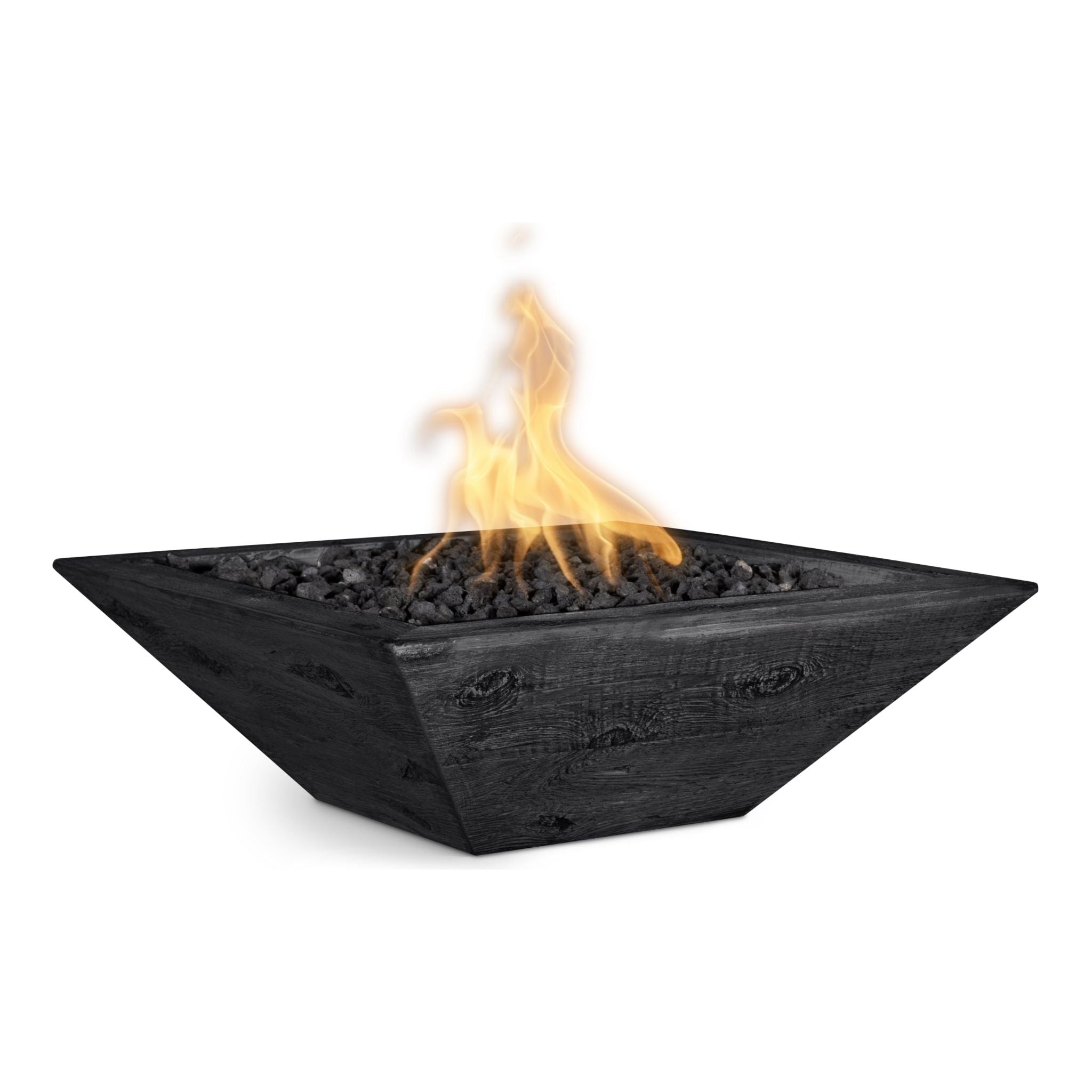The Outdoor Plus Maya Wood Grain Concrete Fire Bowl