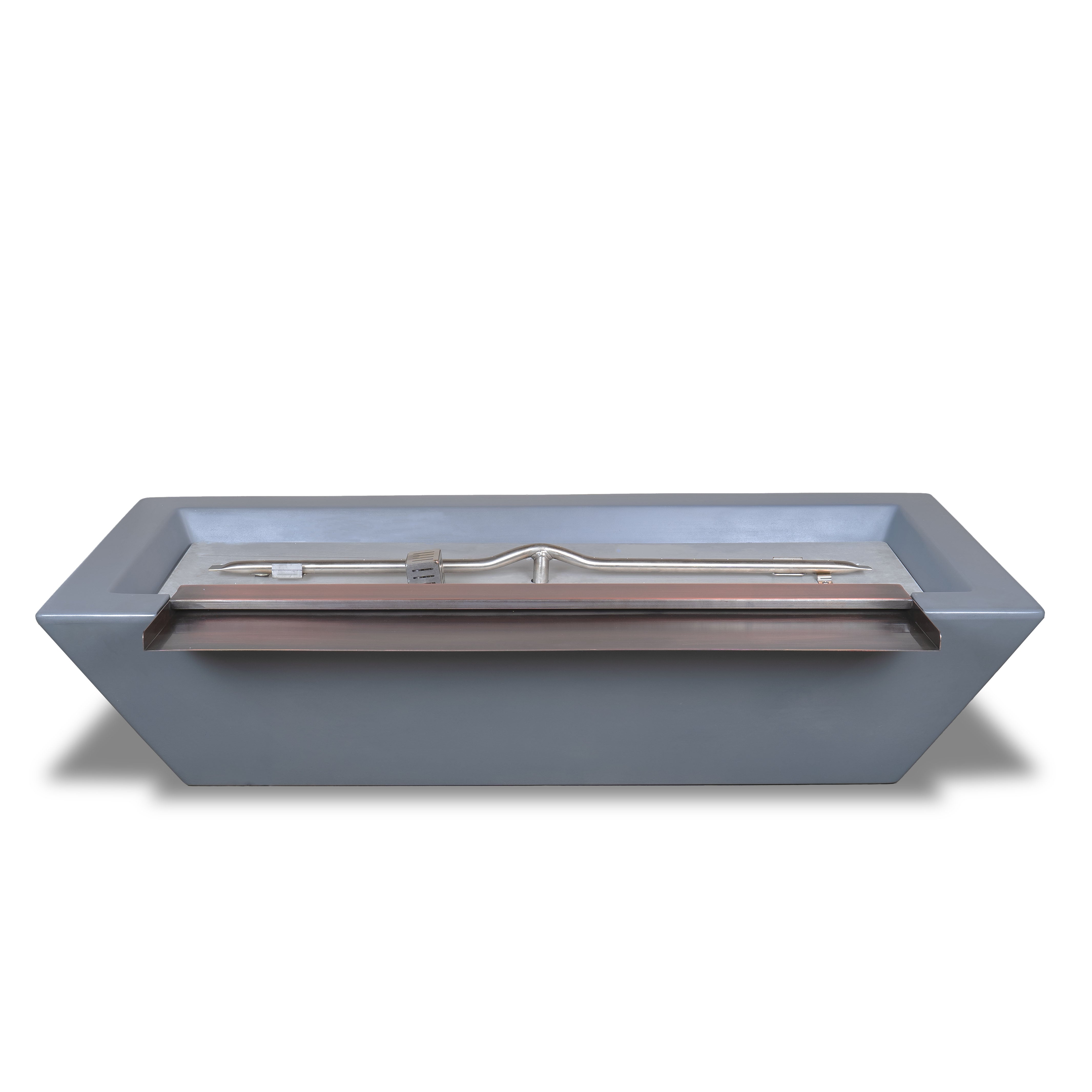 The Outdoor Plus Maya Linear GFRC Concrete Fire & Water Bowl