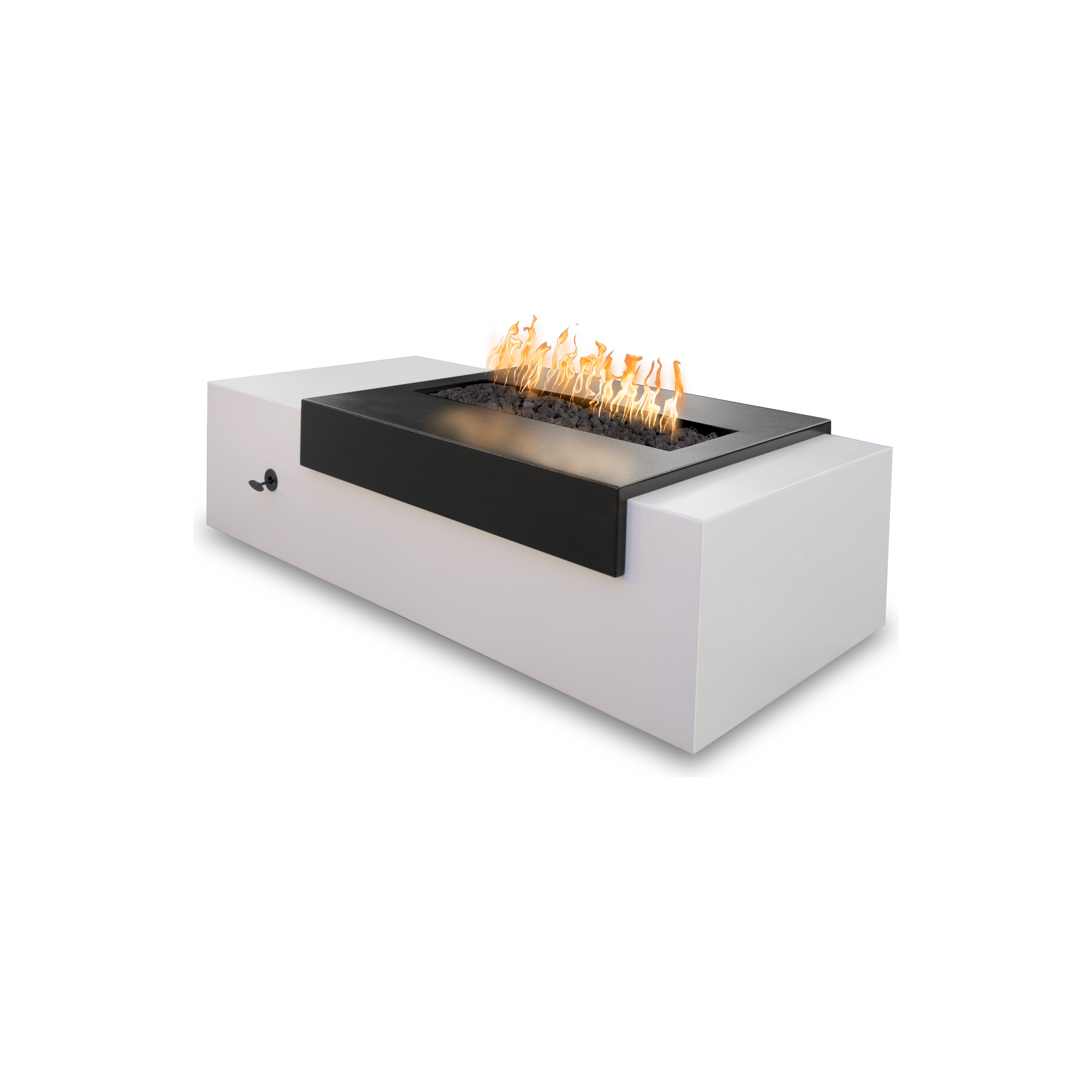 The Outdoor Plus Moonstone Black & White Metal Powder Coat Fire Pit