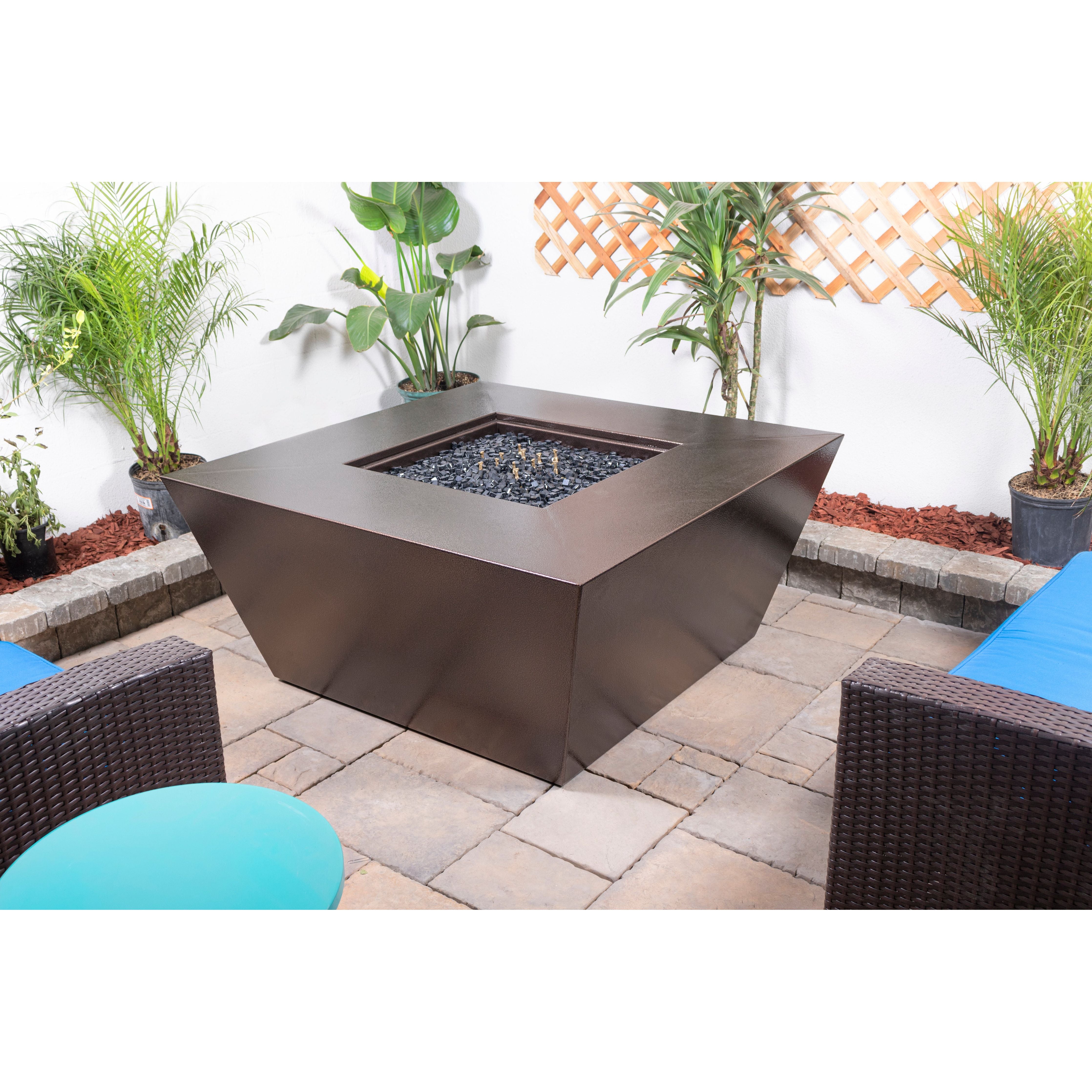 The Outdoor Plus Redan Powder Coated Metal Fire Pit