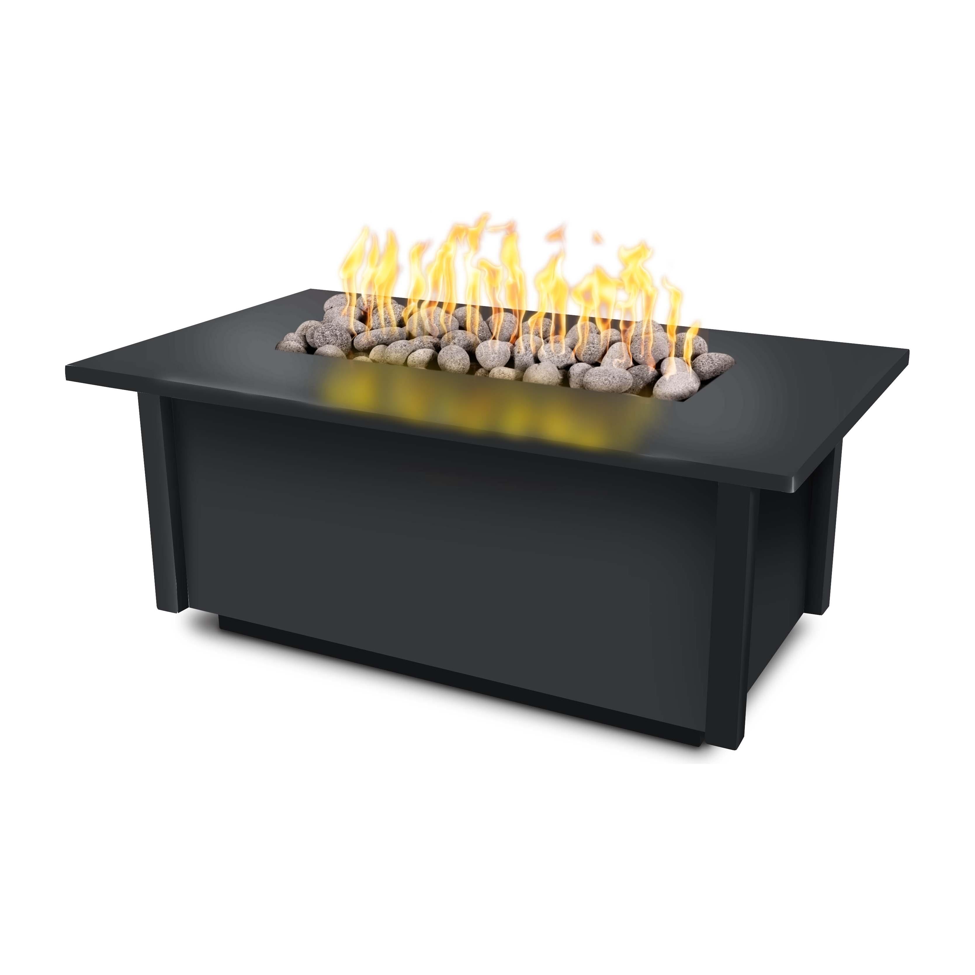 The Outdoor Plus Salinas Rectangular Metal Powder Coat Fire Table
