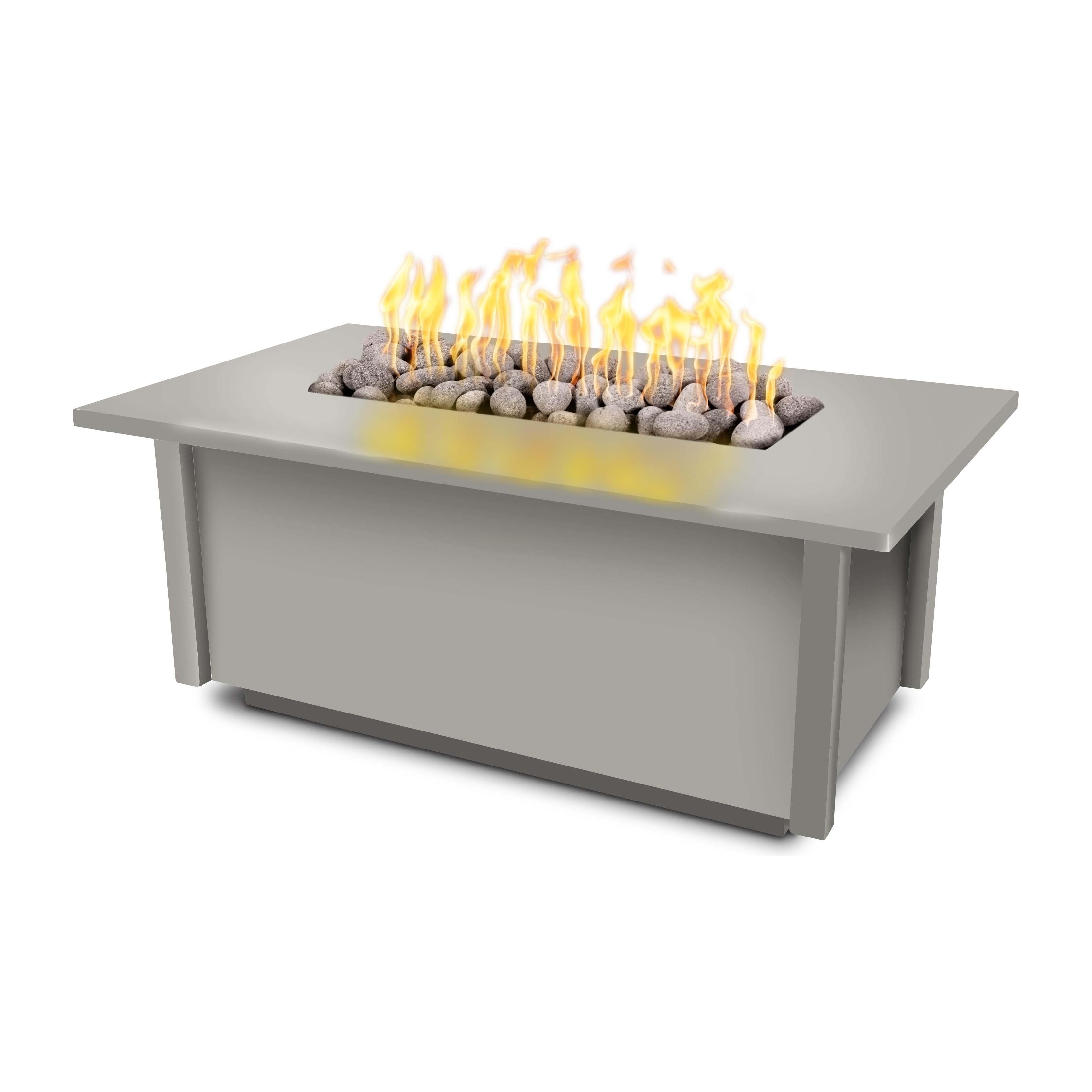 The Outdoor Plus Salinas Rectangular Metal Powder Coat Fire Table