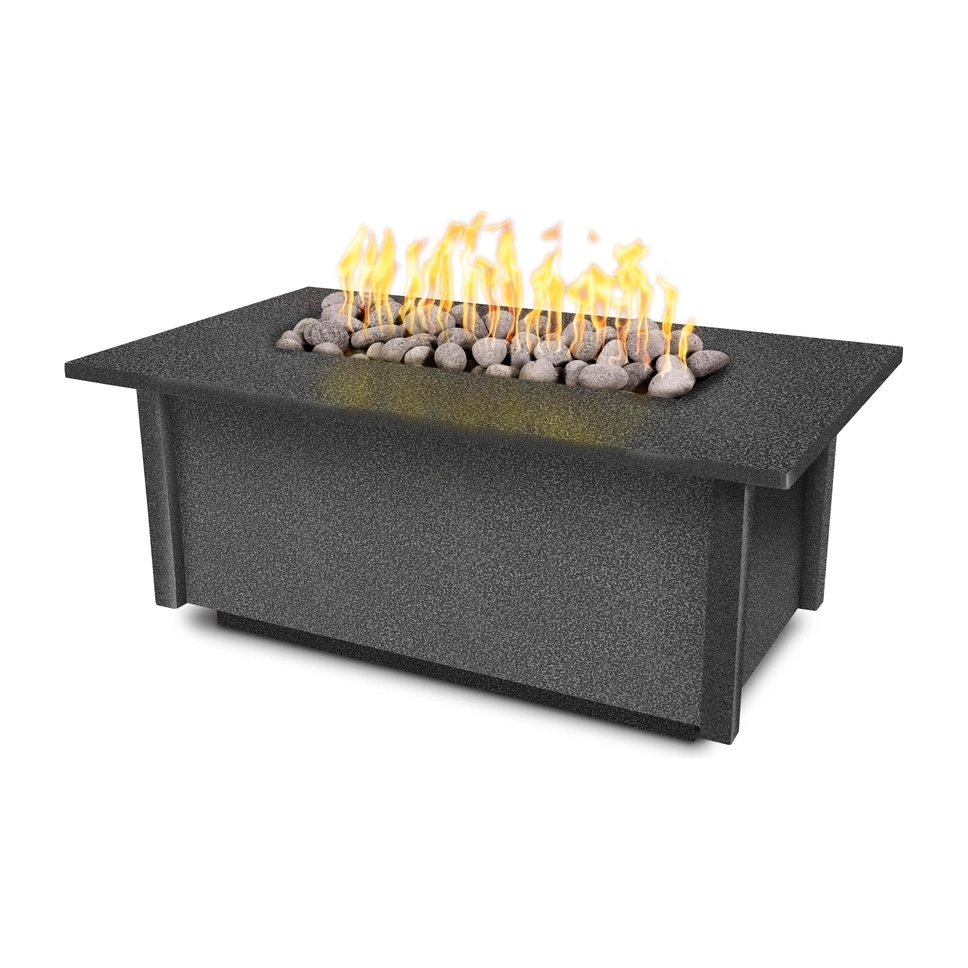 The Outdoor Plus Salinas Rectangular Metal Powder Coat Fire Table