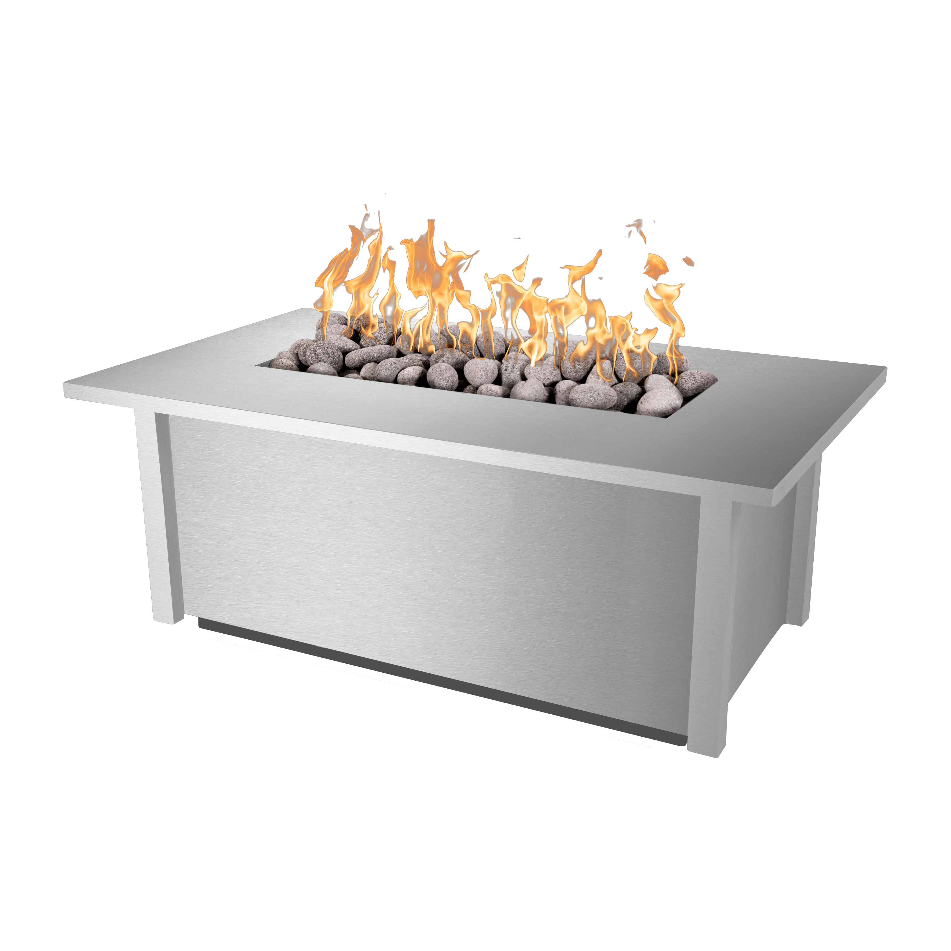 The Outdoor Plus Salinas Rectangular Metal Fire Table