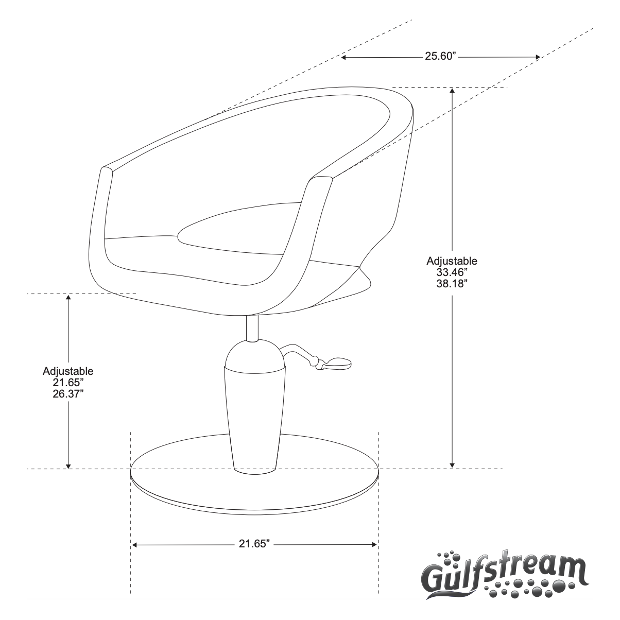 Gulfstream Cirus 2 Styling Salon Chair