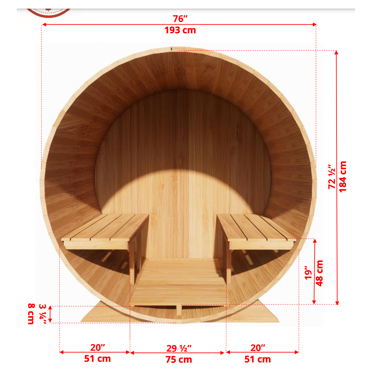 Dundalk Leisurecraft CT Harmony Barrel Sauna