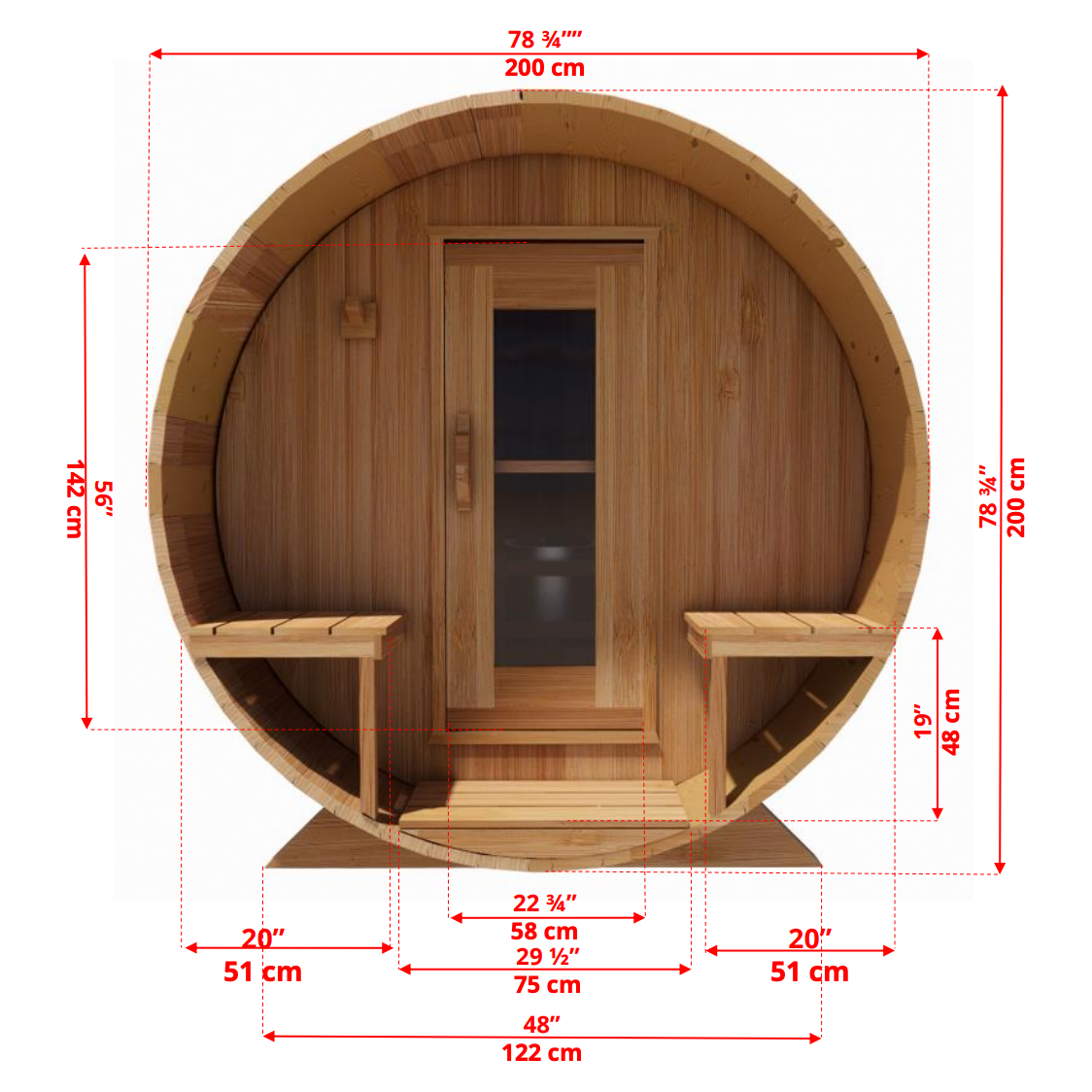 Dundalk Leisurecraft Serenity Barrel Sauna
