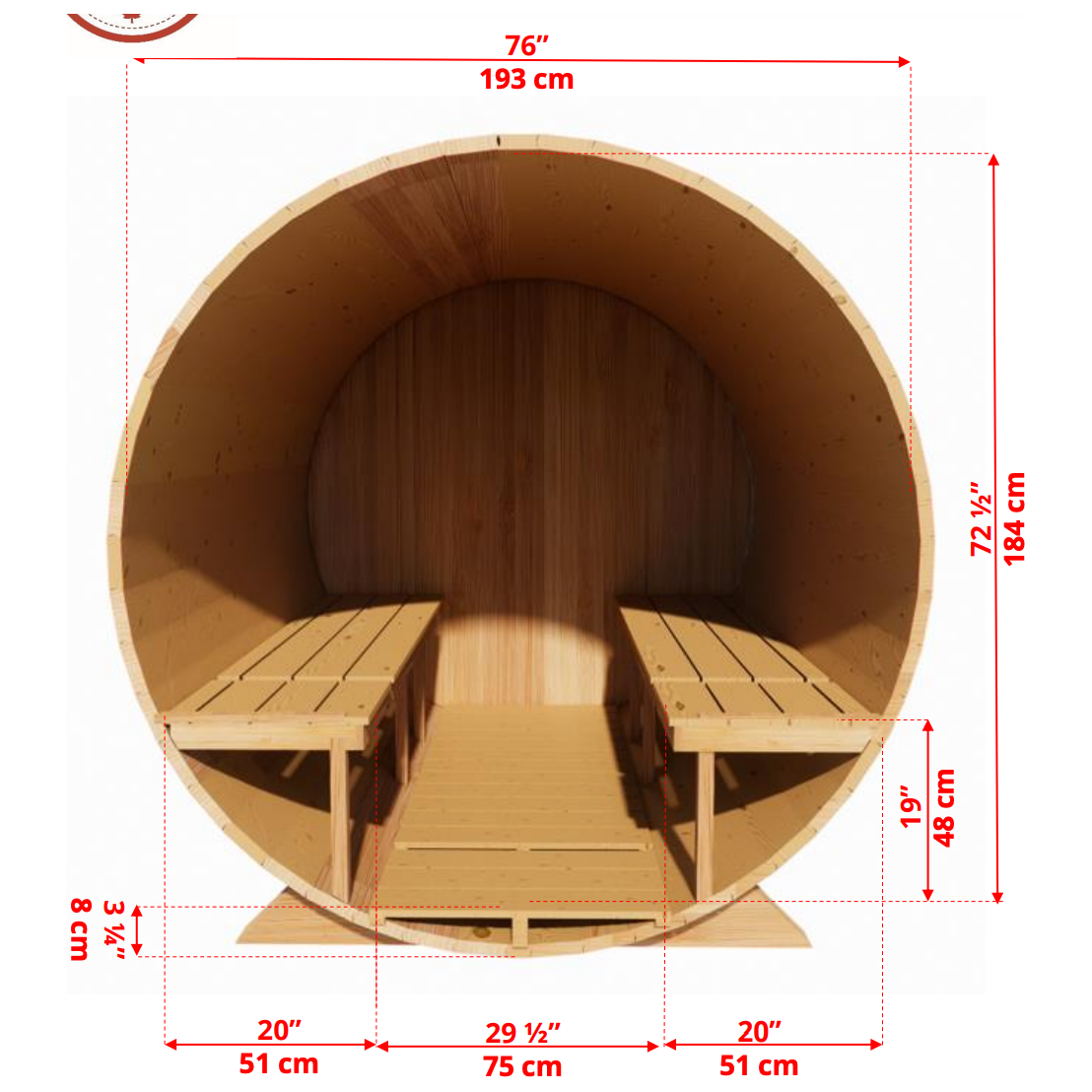 Dundalk Leisurecraft Serenity Barrel Sauna