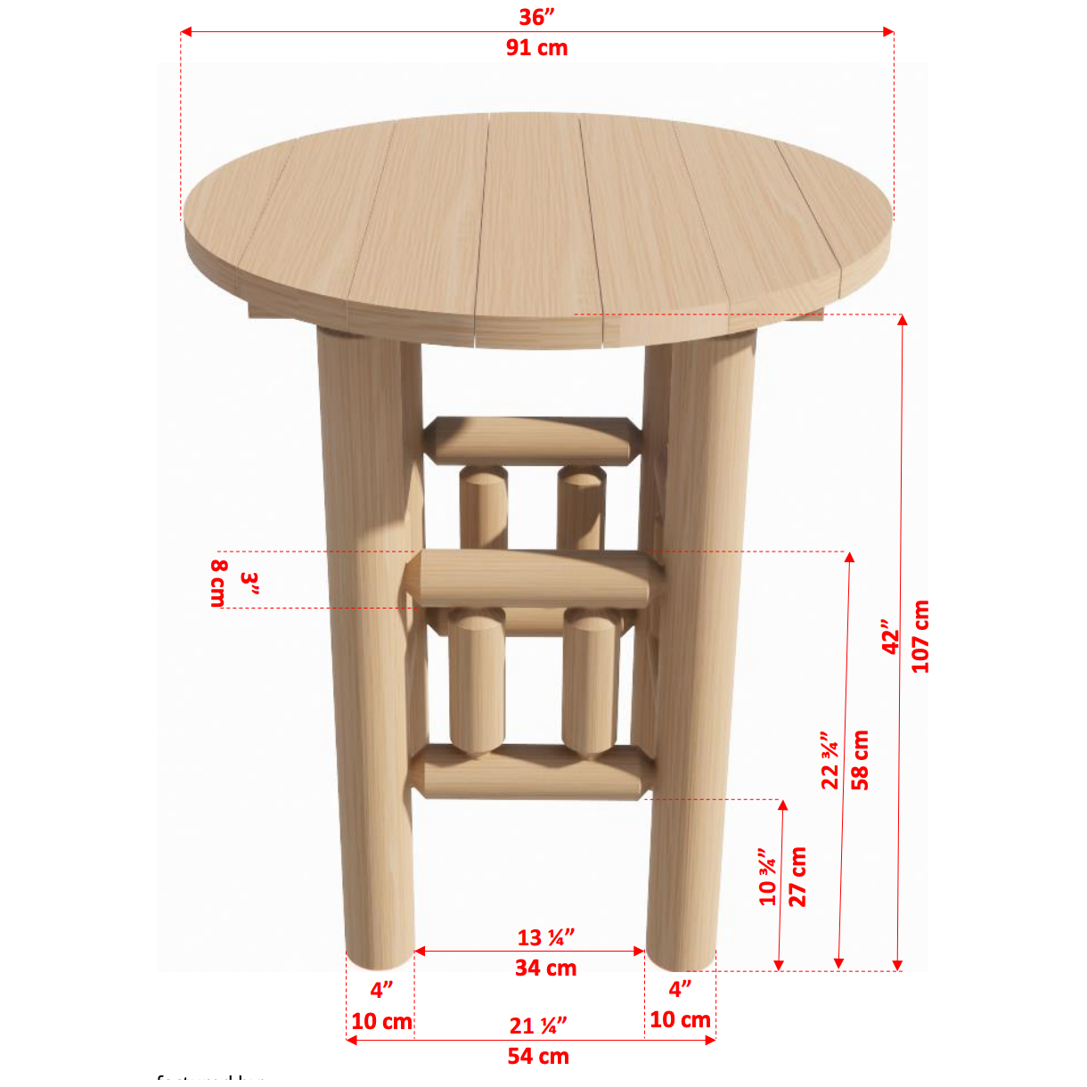 Dundalk Leisurecraft 36" Round Bistro Table
