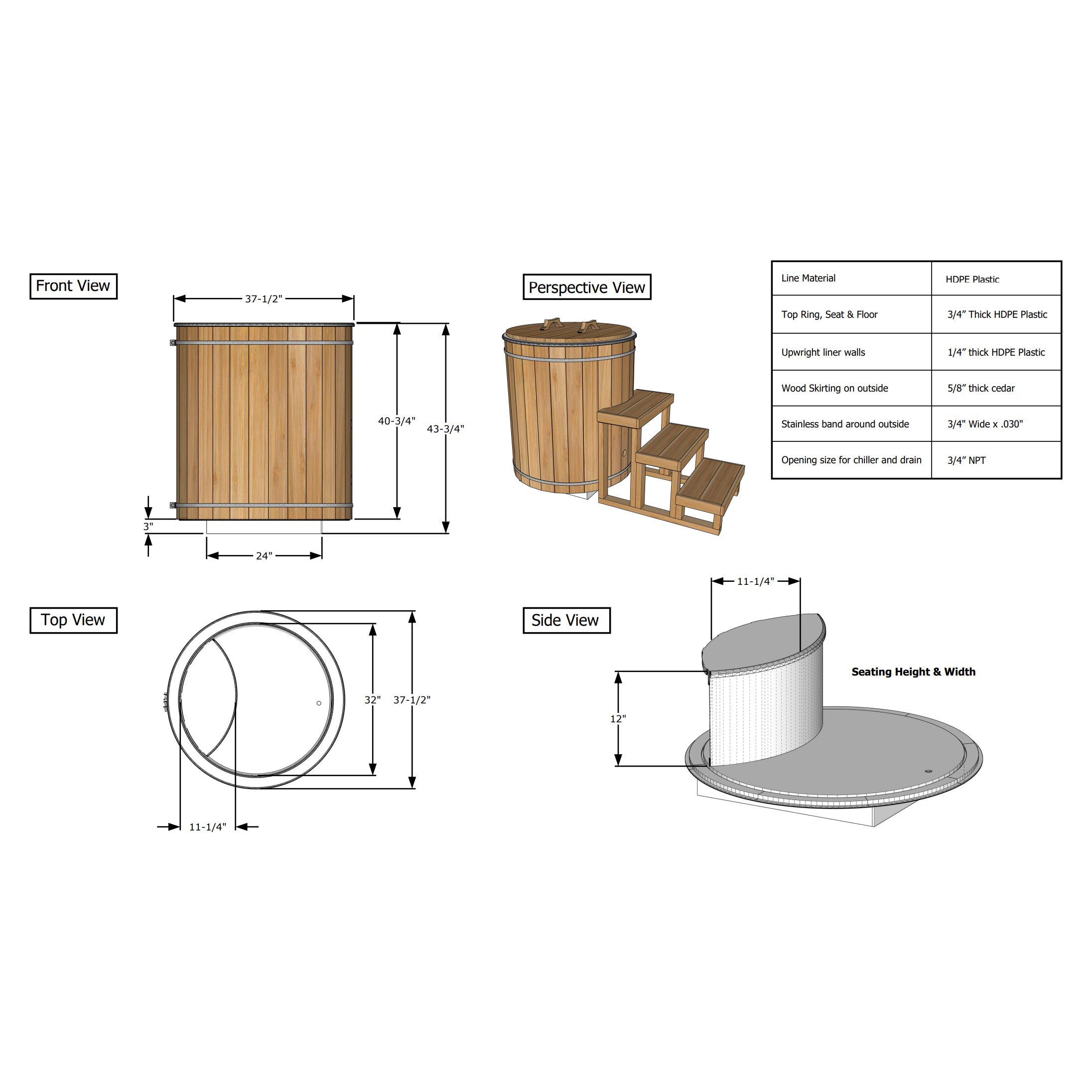Dundalk Leisurecraft Baltic Plunge Tub