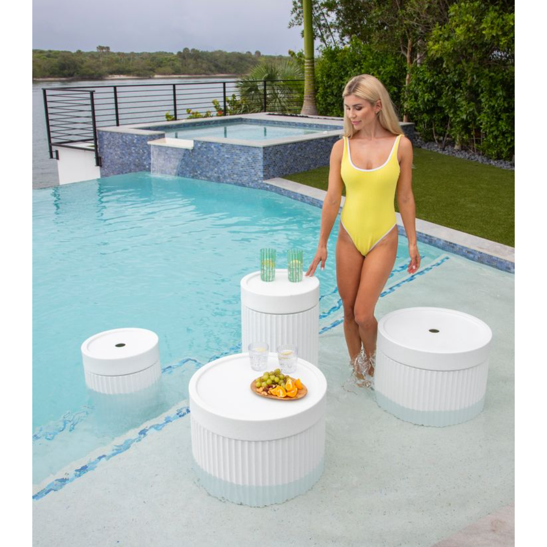 Tenjam Ripple Tall Pool Table with Optional Umbrella Hole